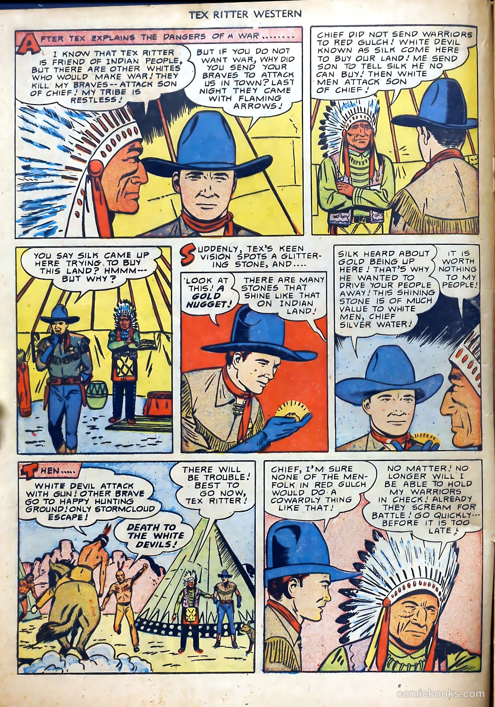 Tex Ritter Western #1 (1950) — page 10 of 40