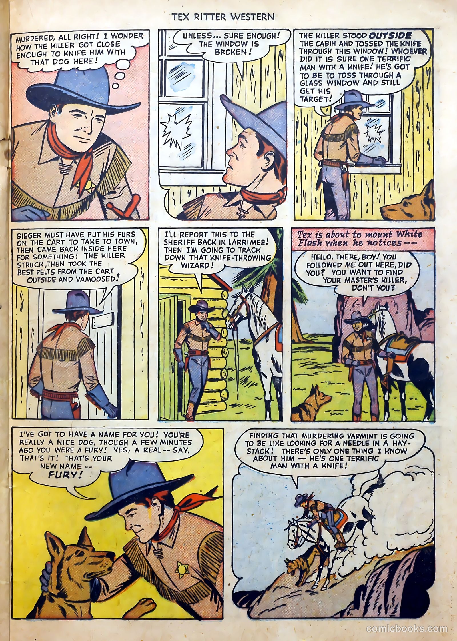Tex Ritter Western #1 (1950) — page 23 of 40