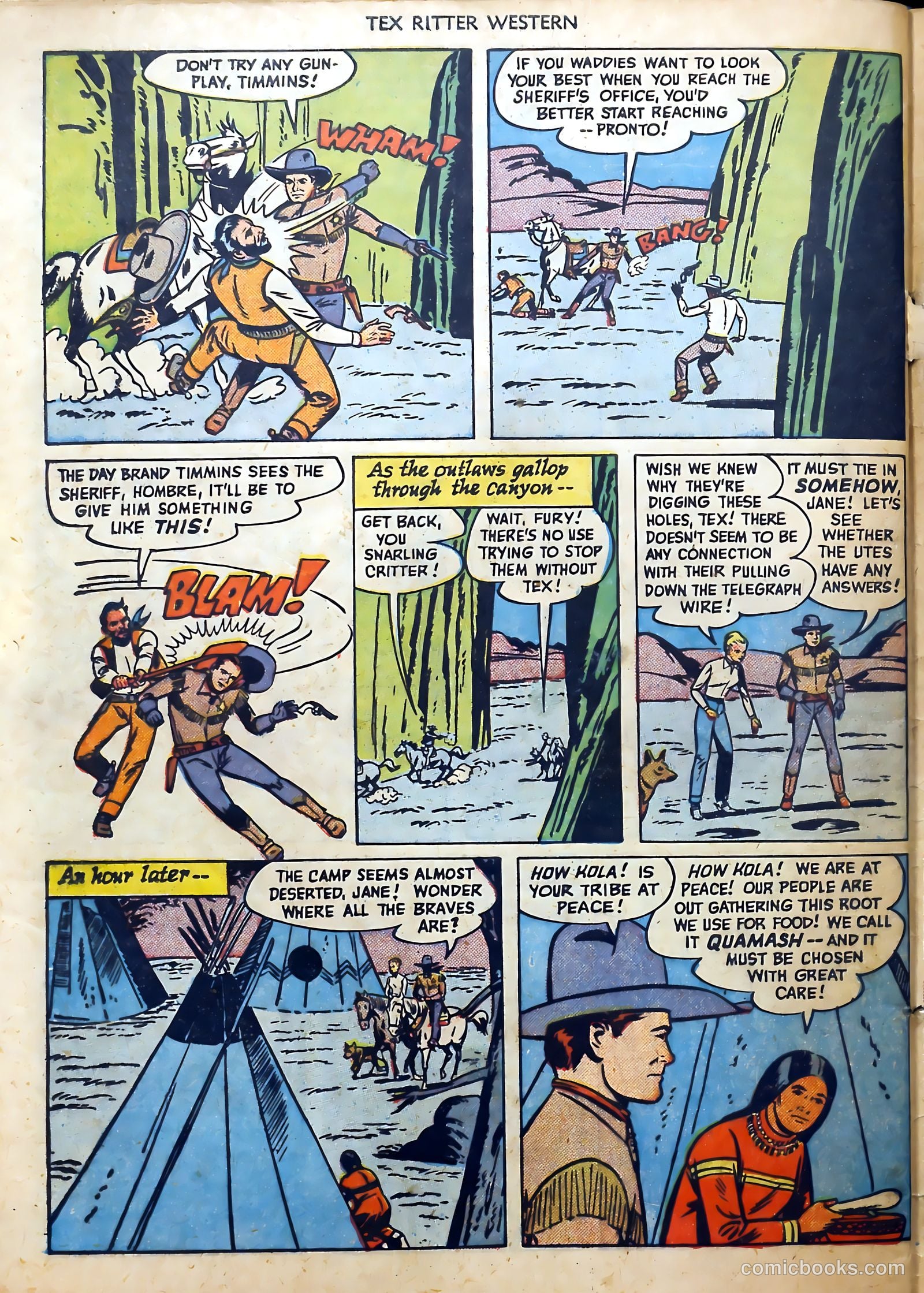 Tex Ritter Western #1 (1950) — page 34 of 40