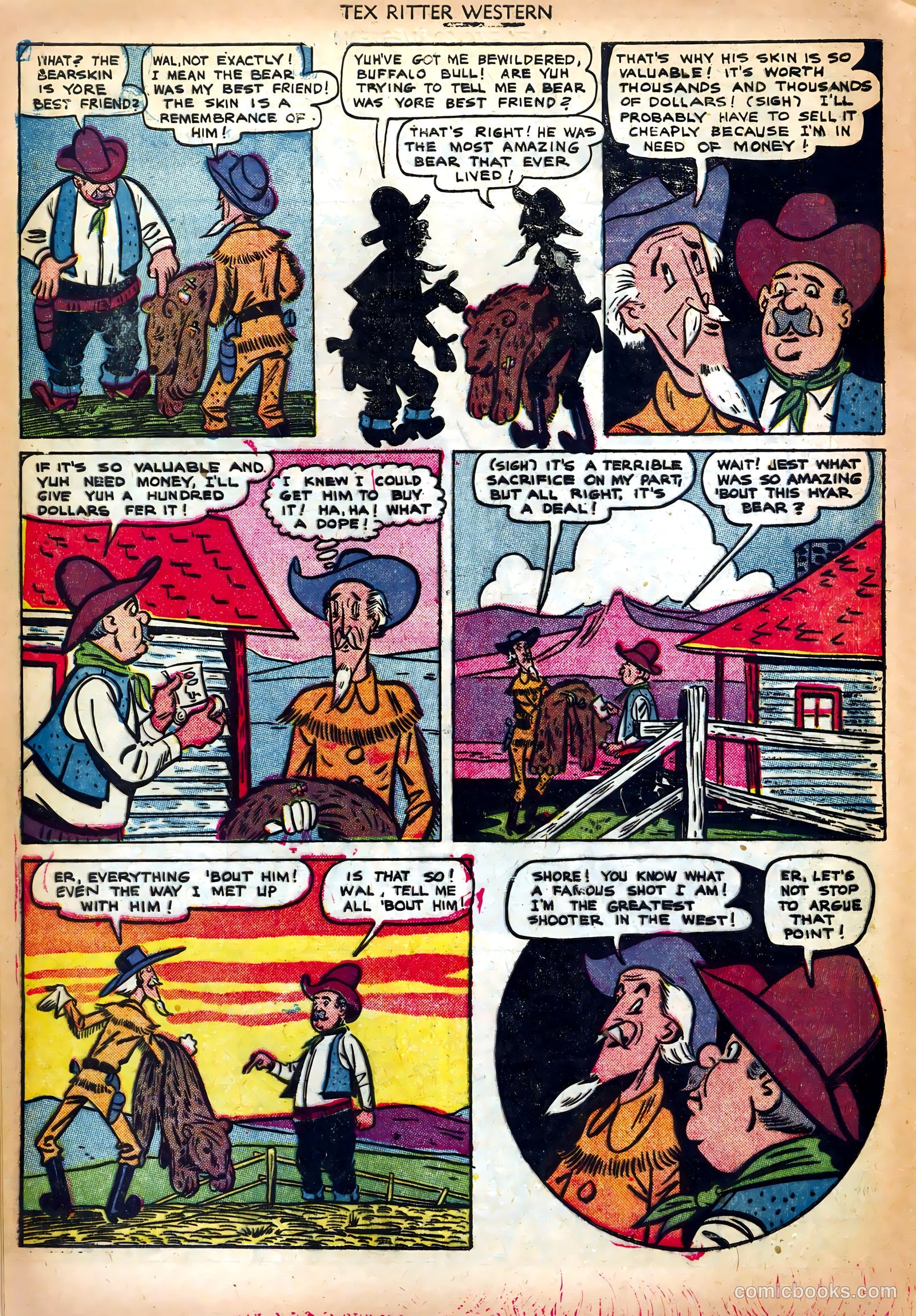 Tex Ritter Western #10 (1952) — page 22 of 36