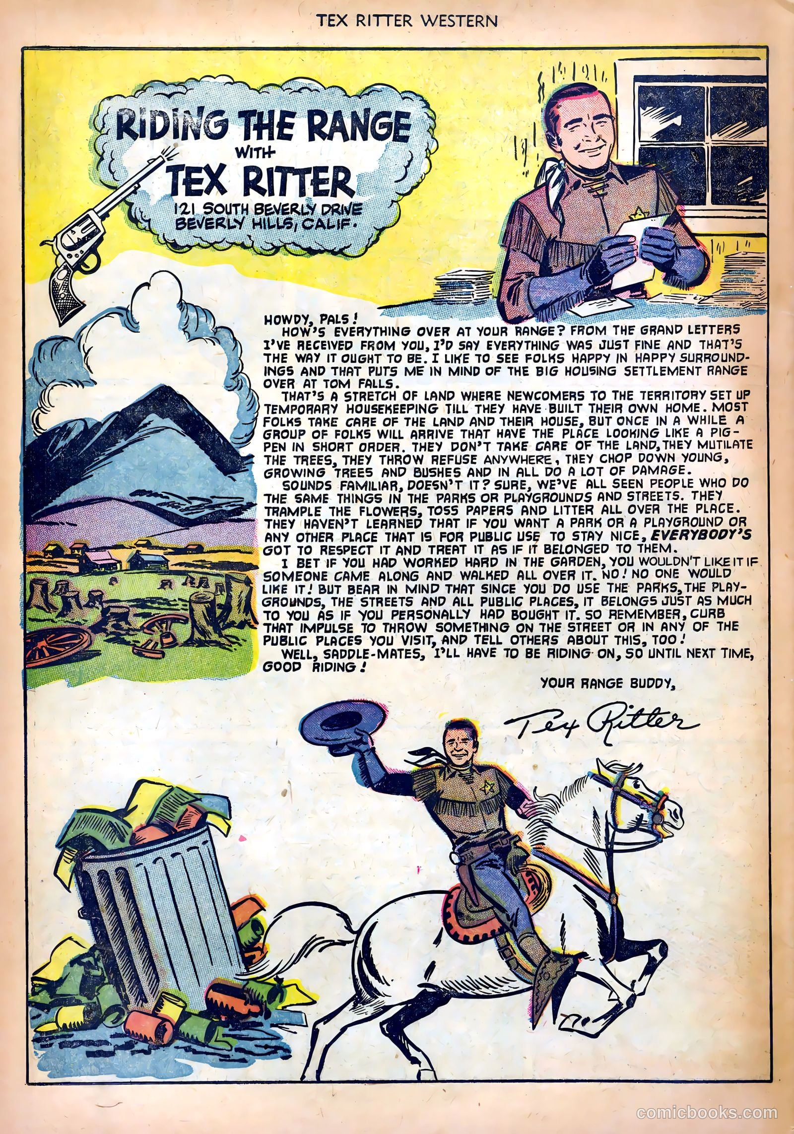 Tex Ritter Western #10 (1952) — page 34 of 36