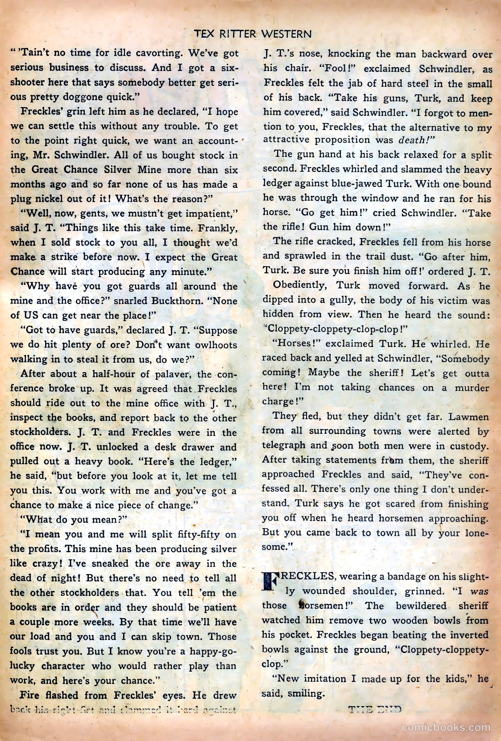 Tex Ritter Western #12 (1952) — page 27 of 36