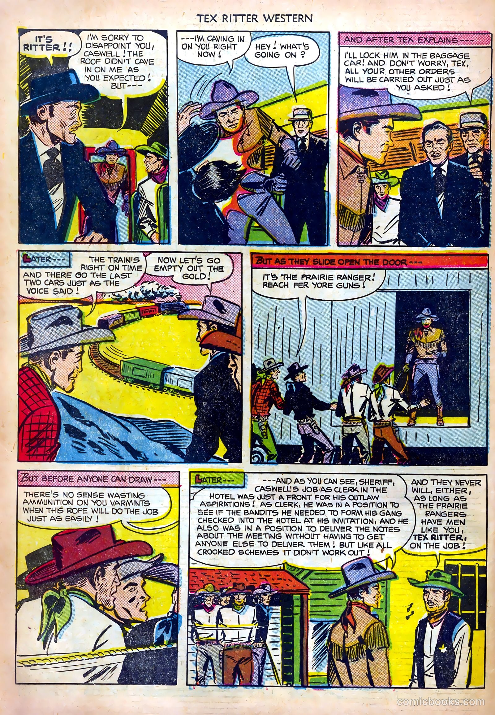 Tex Ritter Western #12 (1952) — page 34 of 36