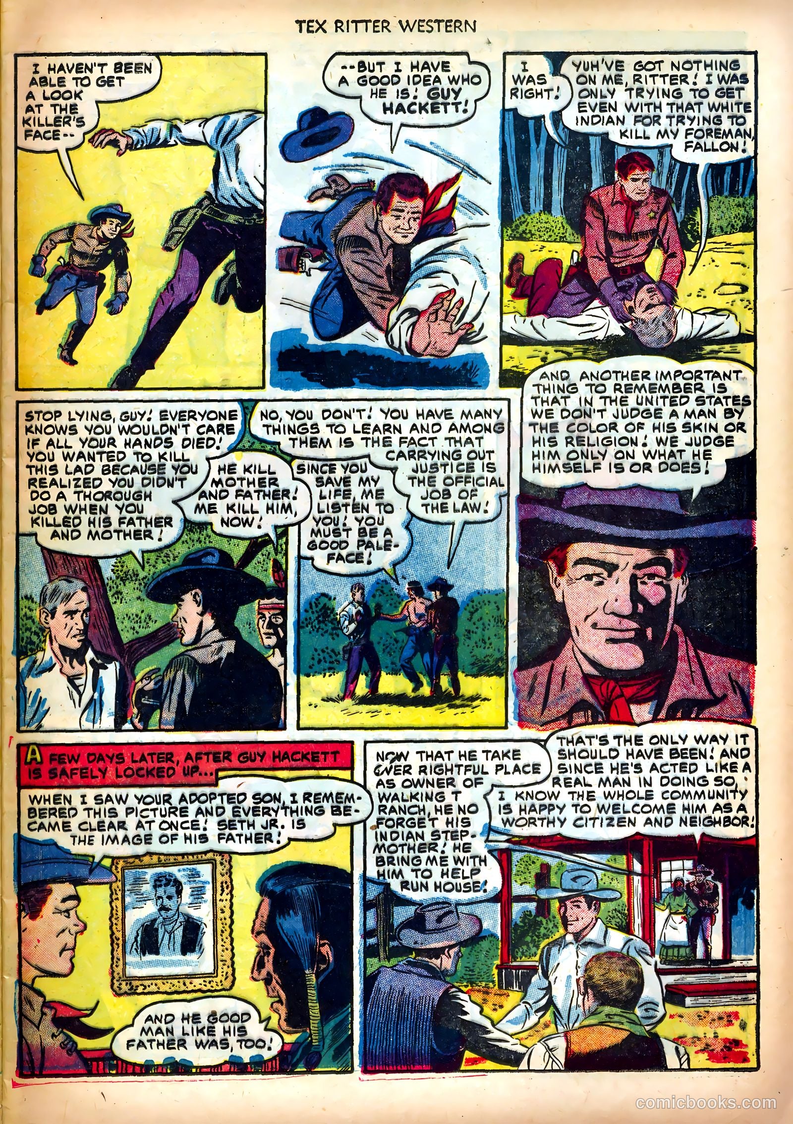 Tex Ritter Western #13 (1952) — page 9 of 36