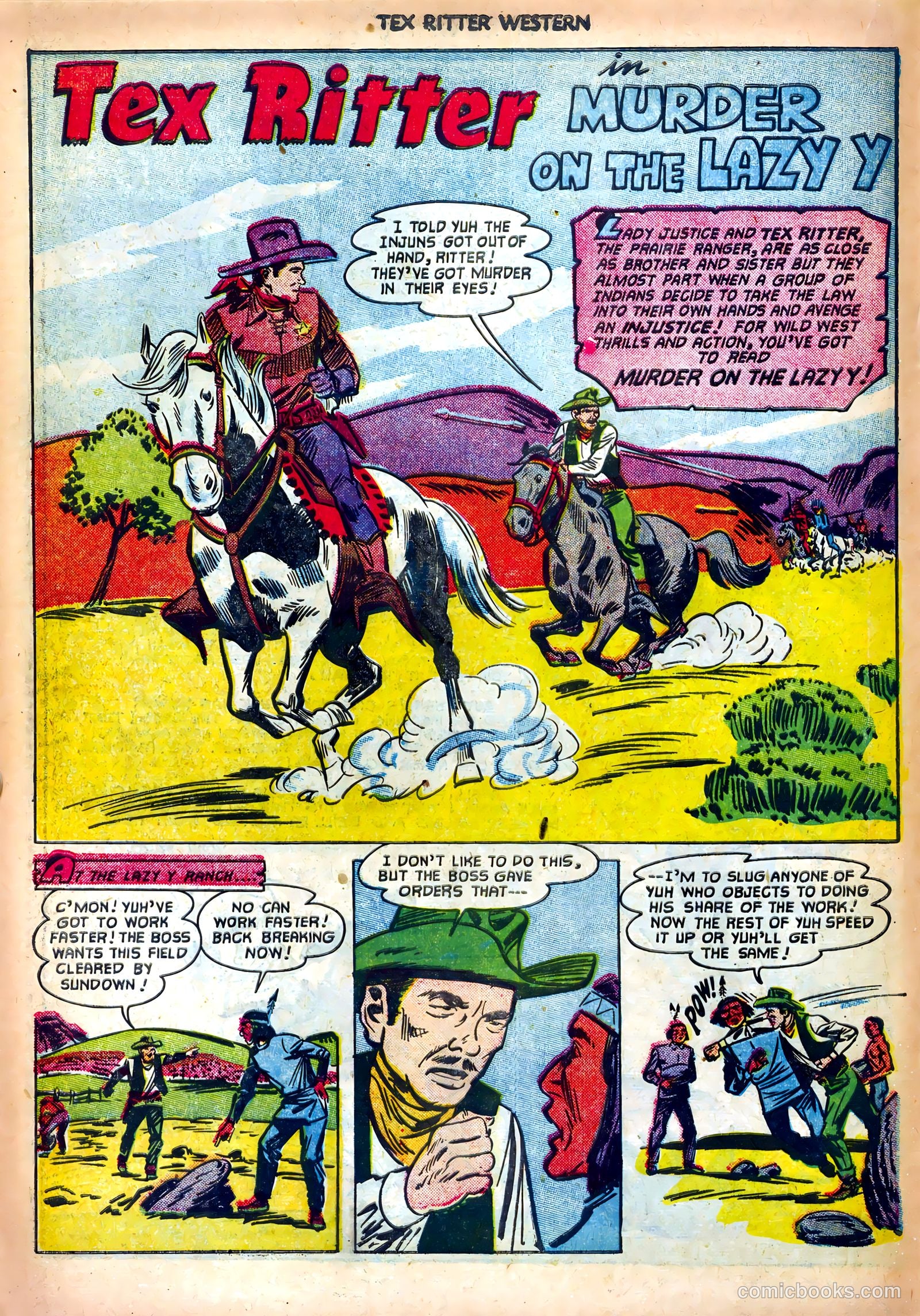 Tex Ritter Western #13 (1952) — page 18 of 36