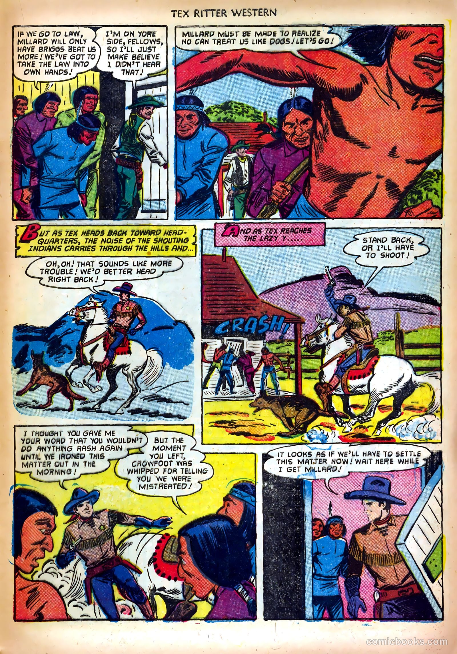 Tex Ritter Western #13 (1952) — page 21 of 36