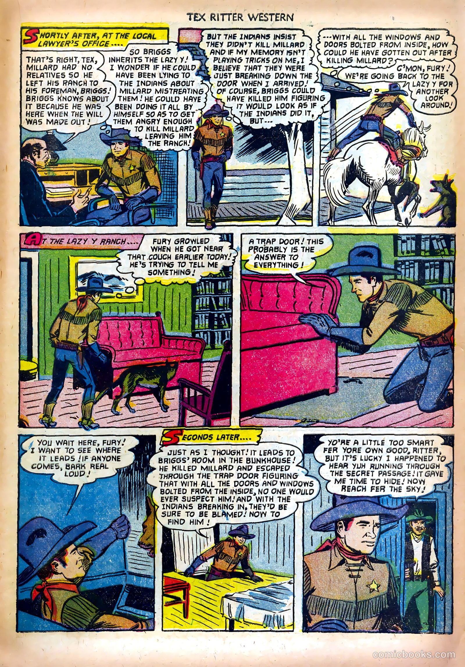 Tex Ritter Western #13 (1952) — page 23 of 36