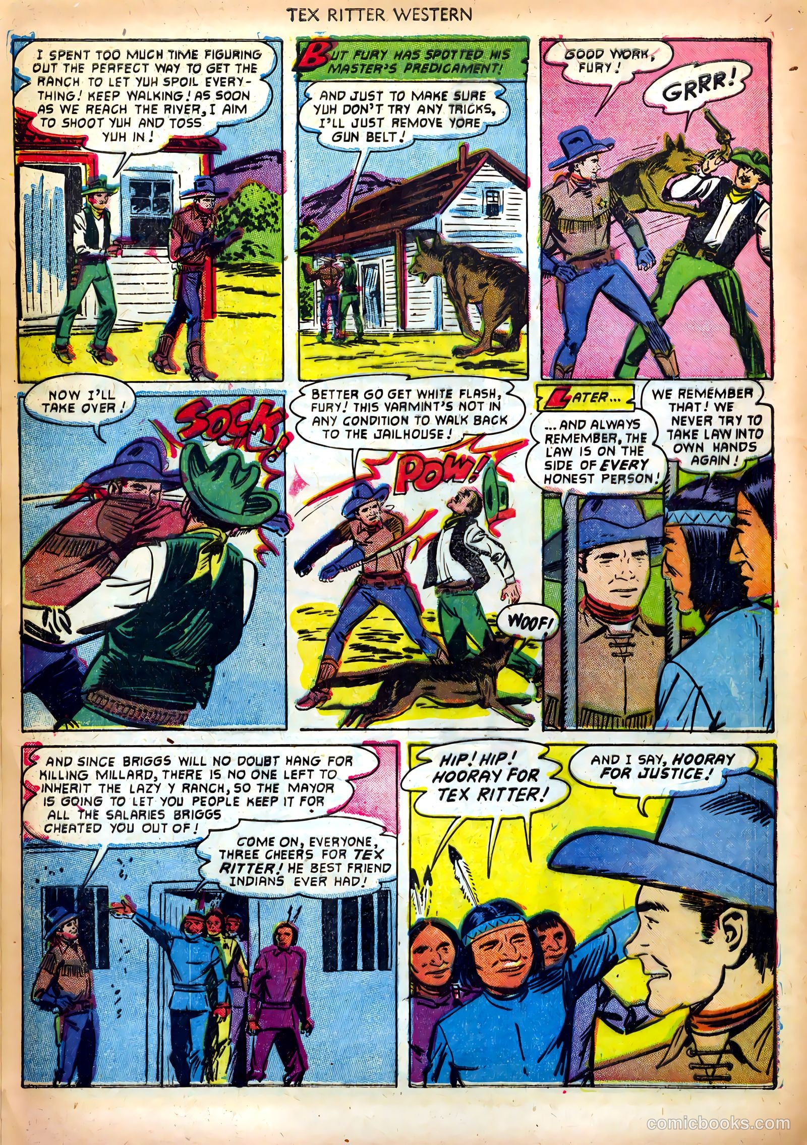 Tex Ritter Western #13 (1952) — page 24 of 36