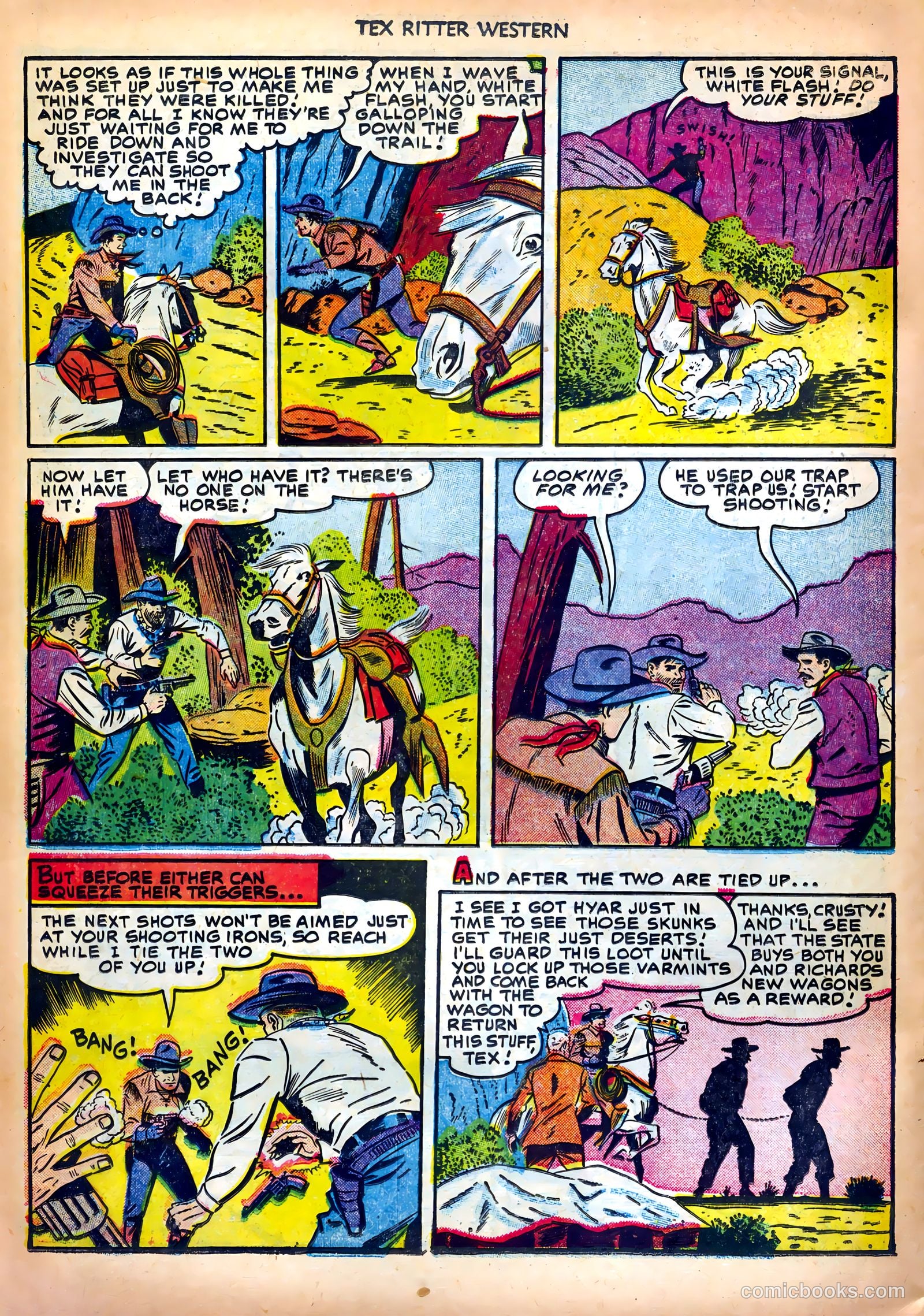 Tex Ritter Western #13 (1952) — page 34 of 36