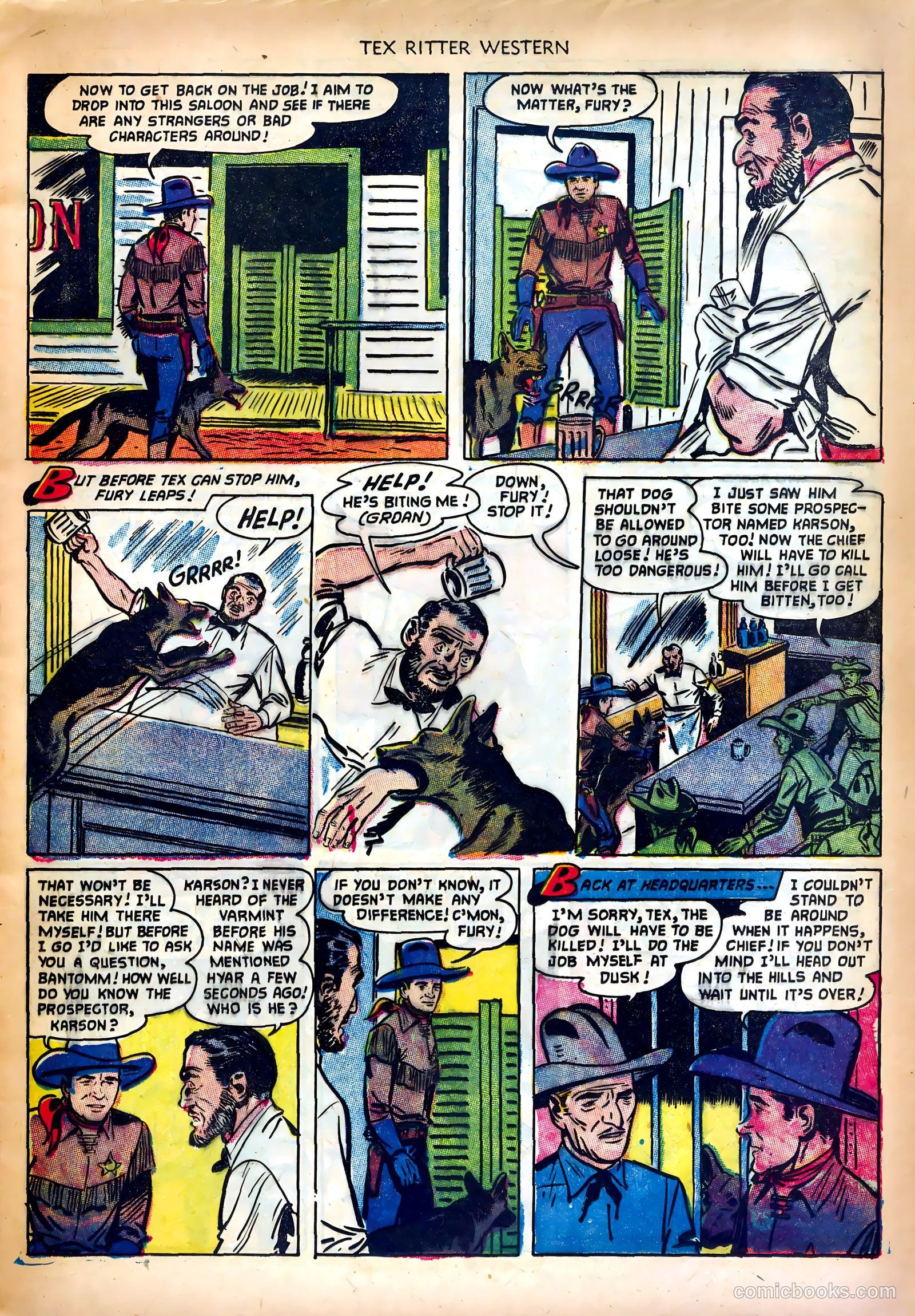 Tex Ritter Western #14 (1952) — page 7 of 36