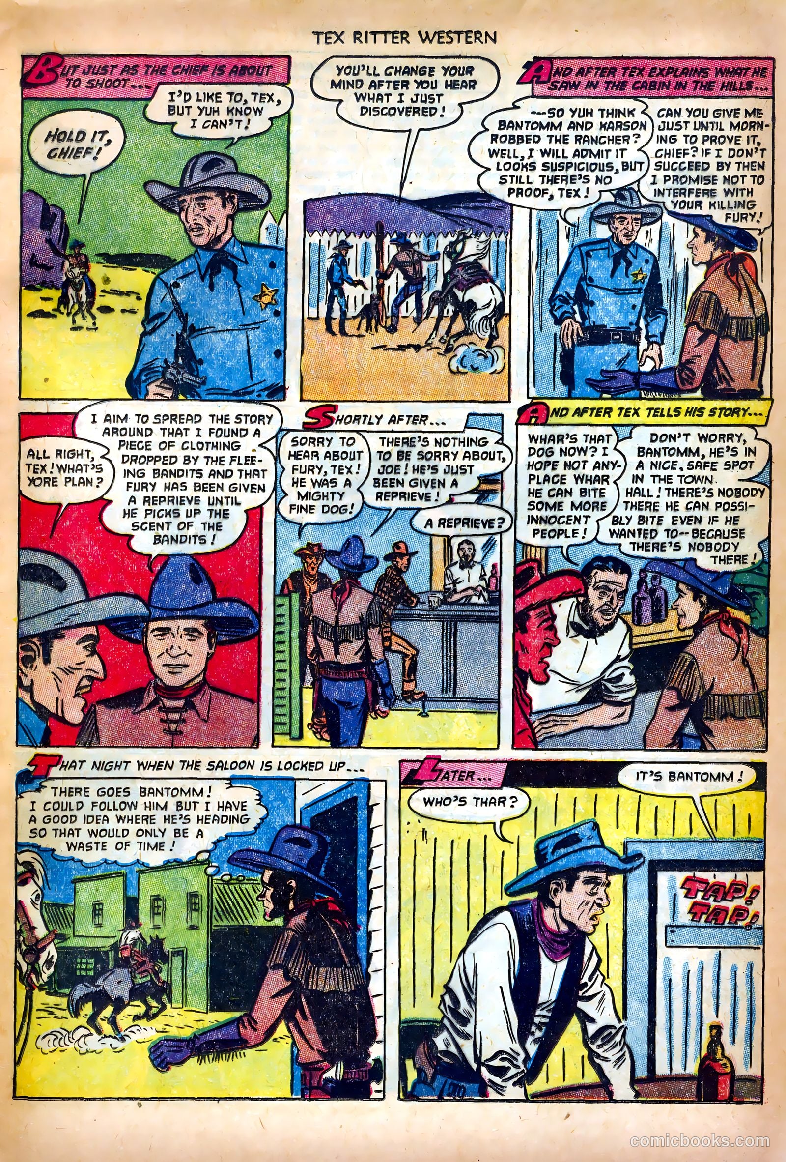 Tex Ritter Western #14 (1952) — page 9 of 36