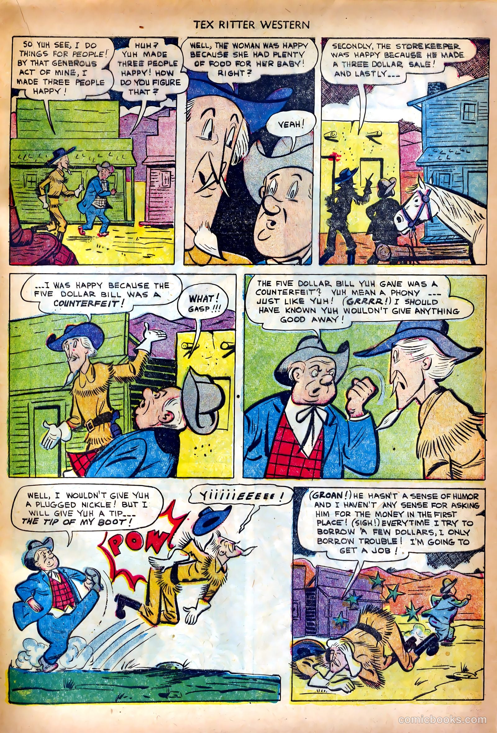 Tex Ritter Western #14 (1952) — page 17 of 36