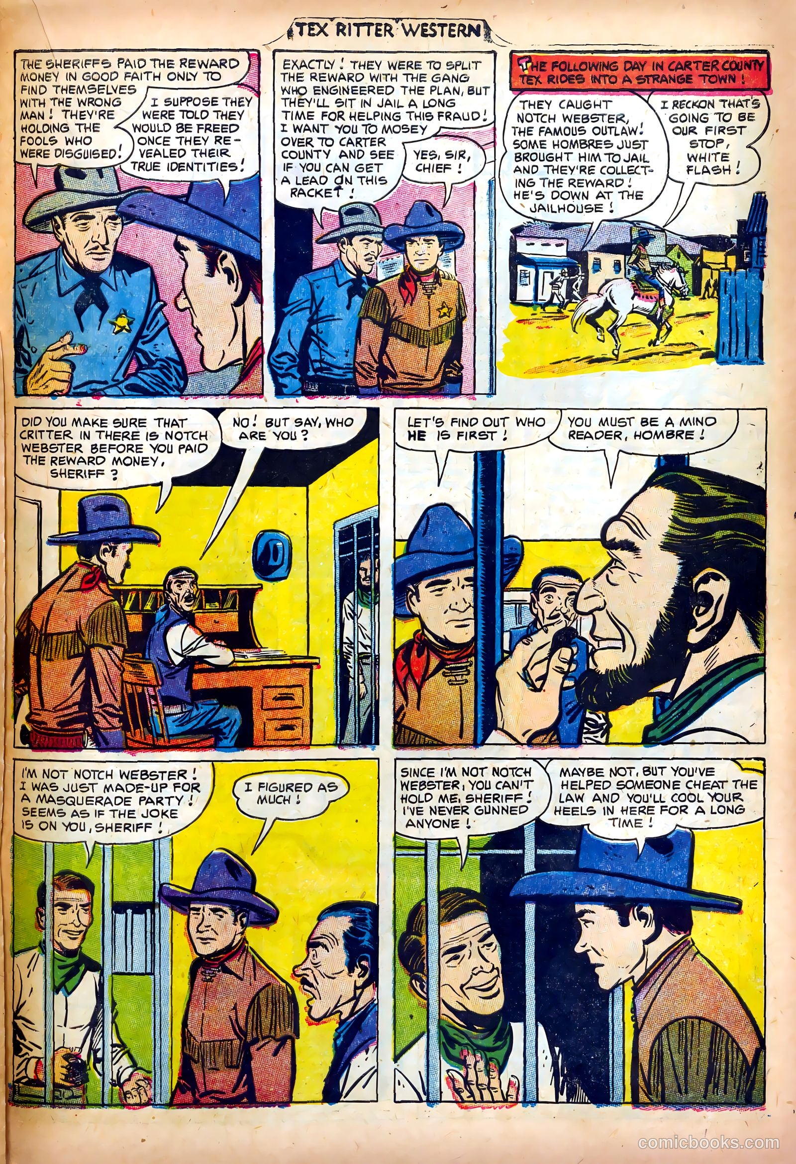 Tex Ritter Western #14 (1952) — page 21 of 36