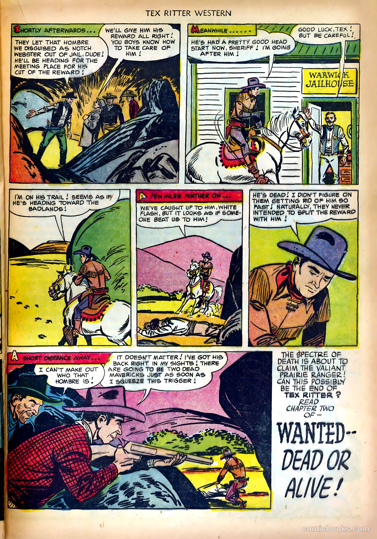 Tex Ritter Western #14 (1952) — page 23 of 36