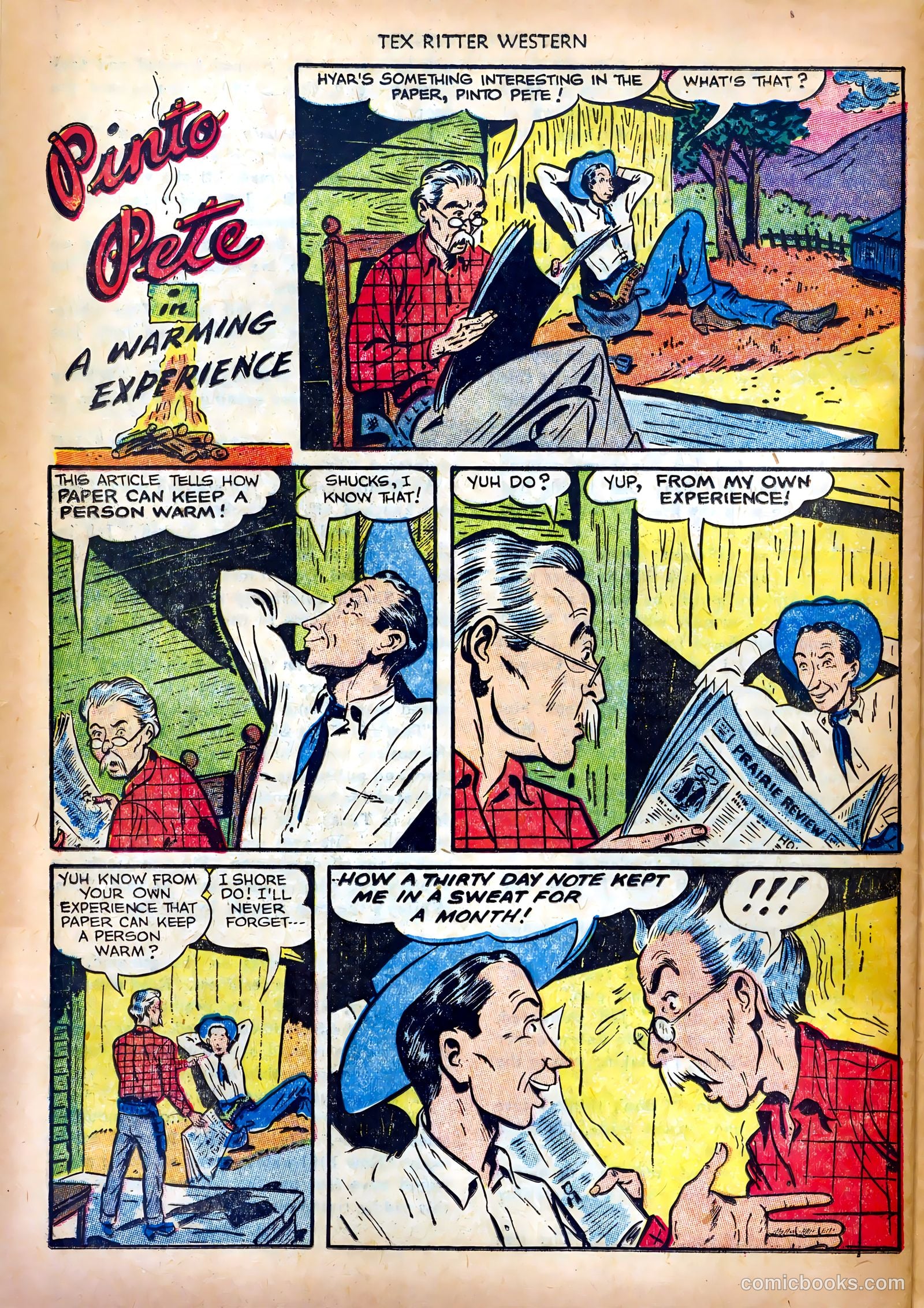 Tex Ritter Western #14 (1952) — page 28 of 36