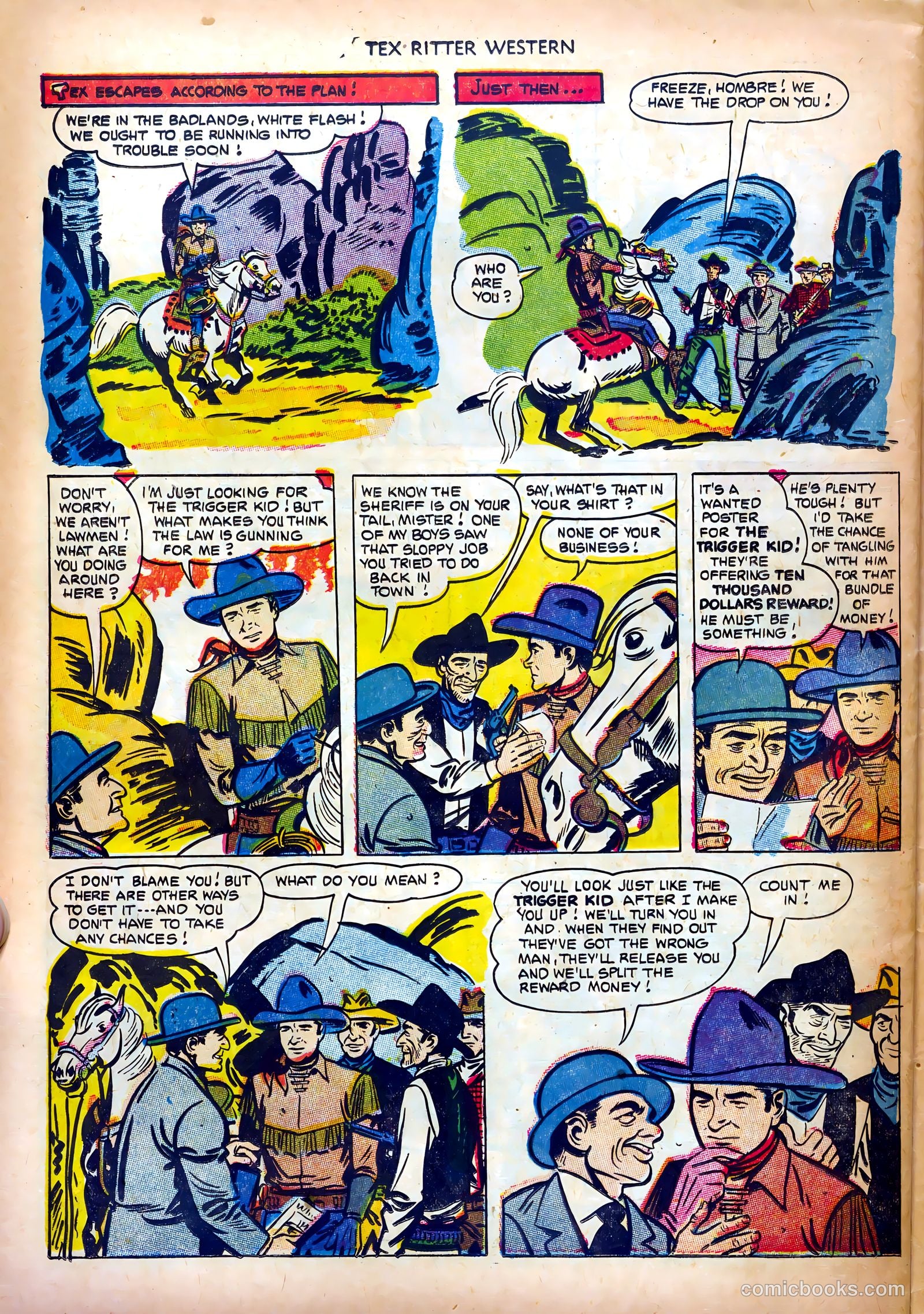 Tex Ritter Western #14 (1952) — page 32 of 36