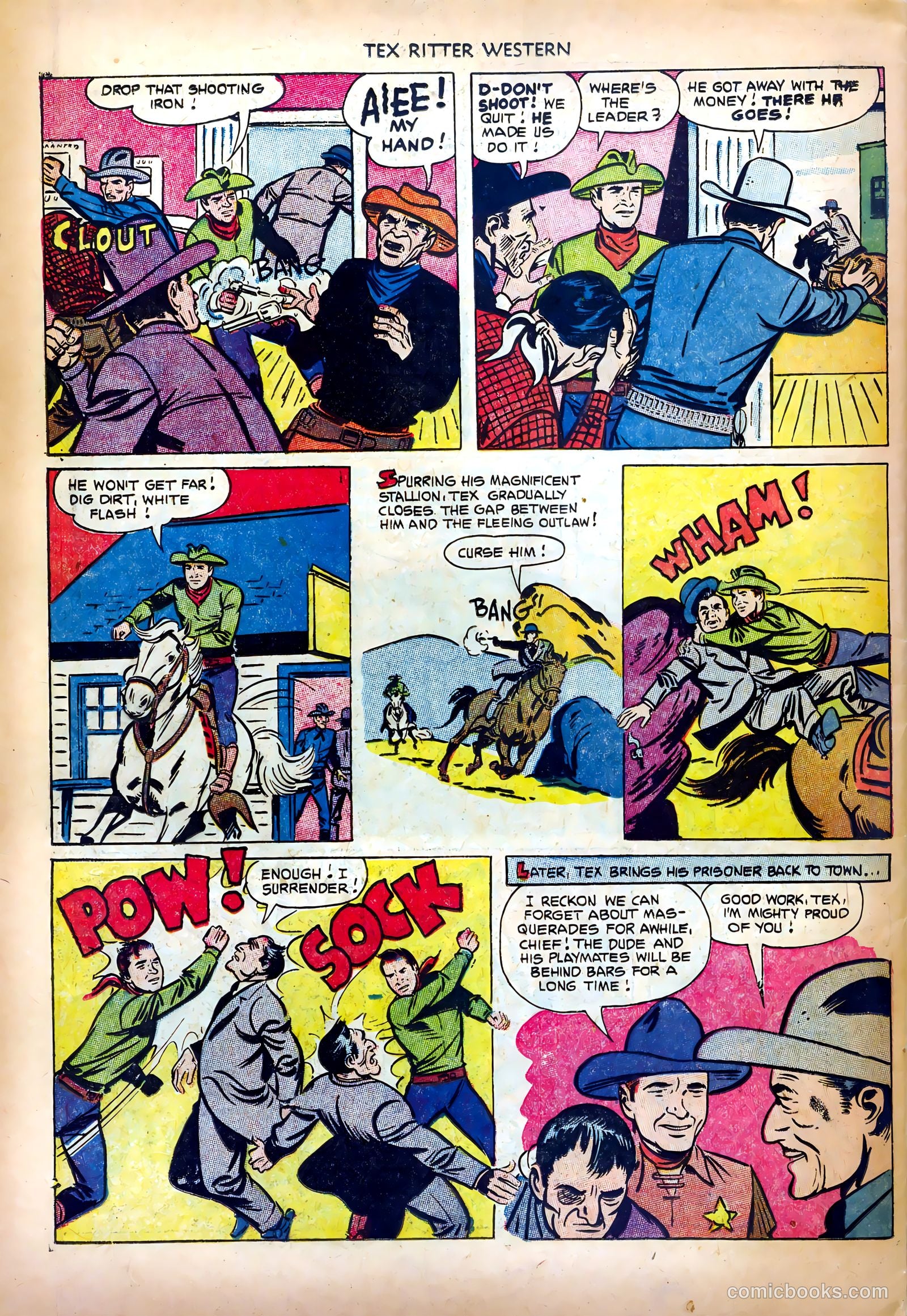 Tex Ritter Western #14 (1952) — page 34 of 36