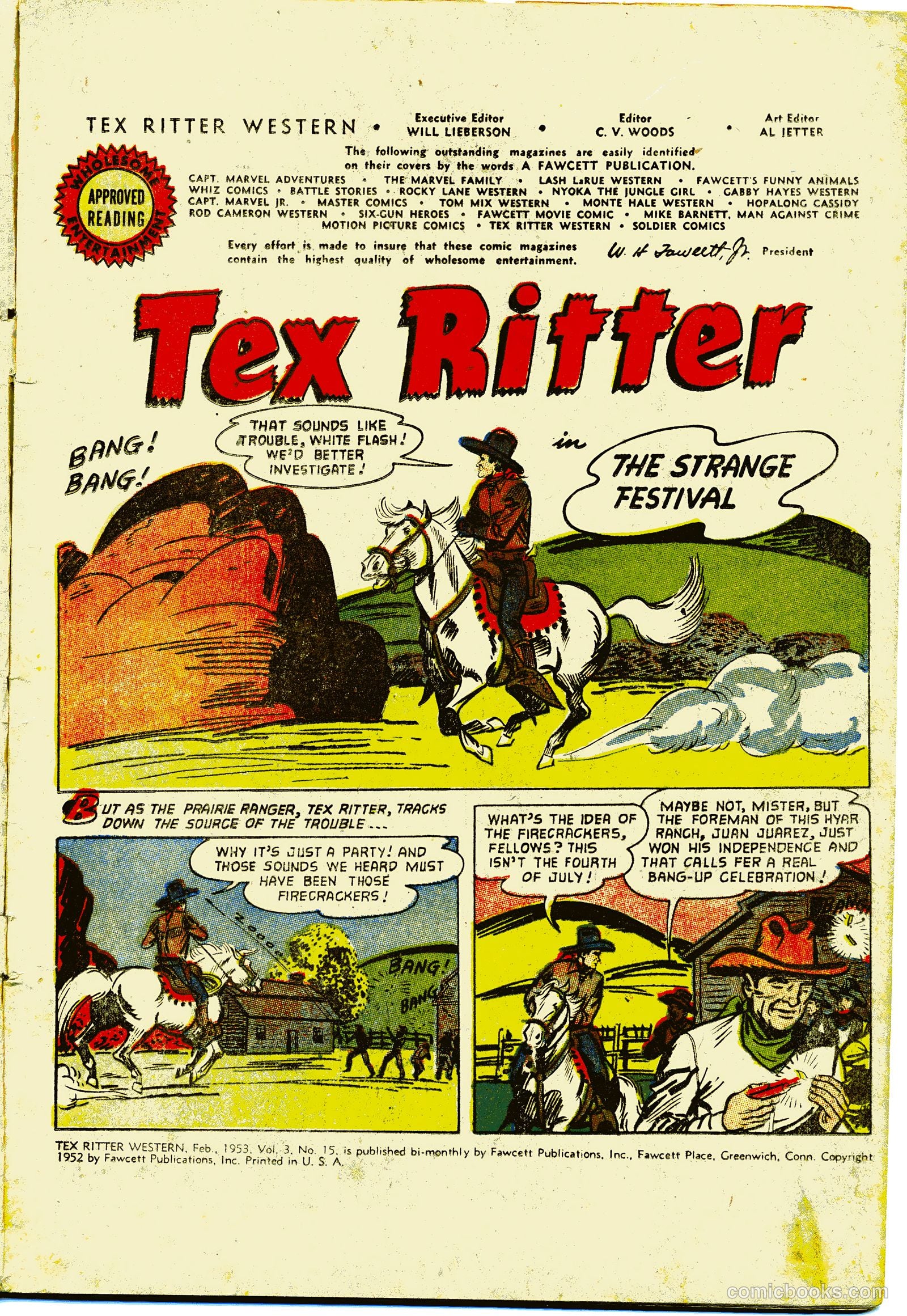 Tex Ritter Western #15 (1953) — page 3 of 36