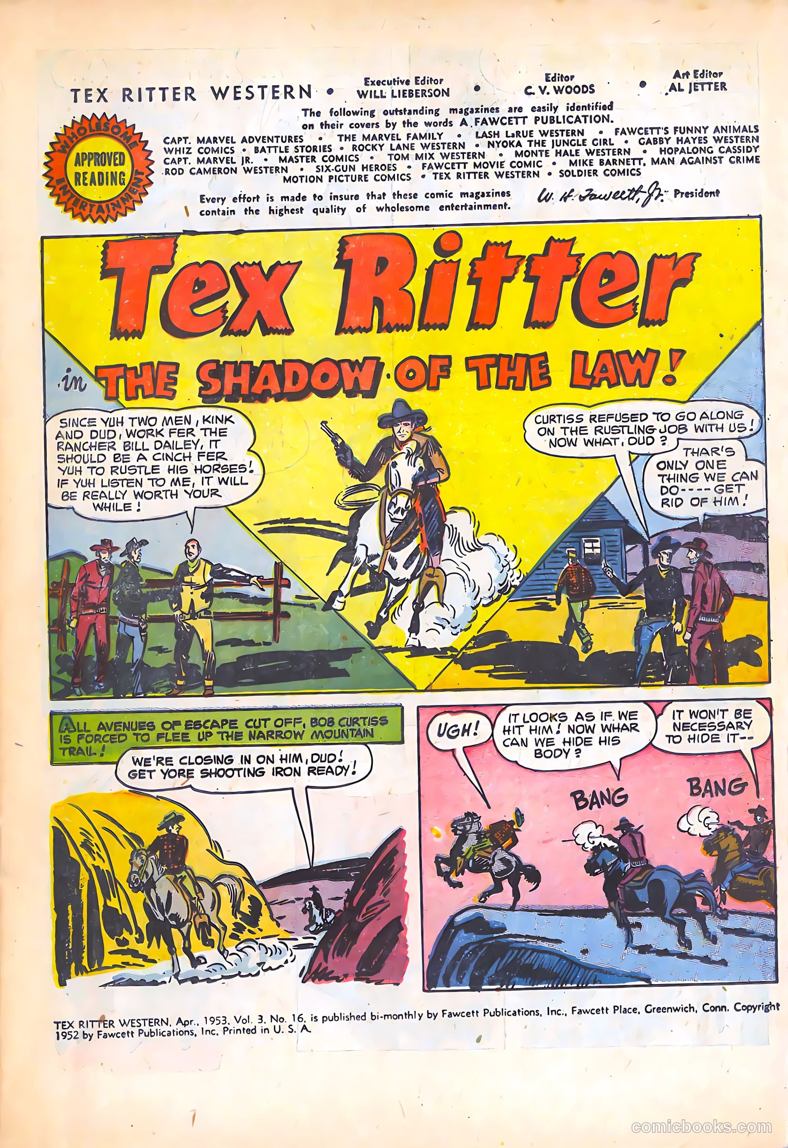 Tex Ritter Western #16 (1953) — page 3 of 36