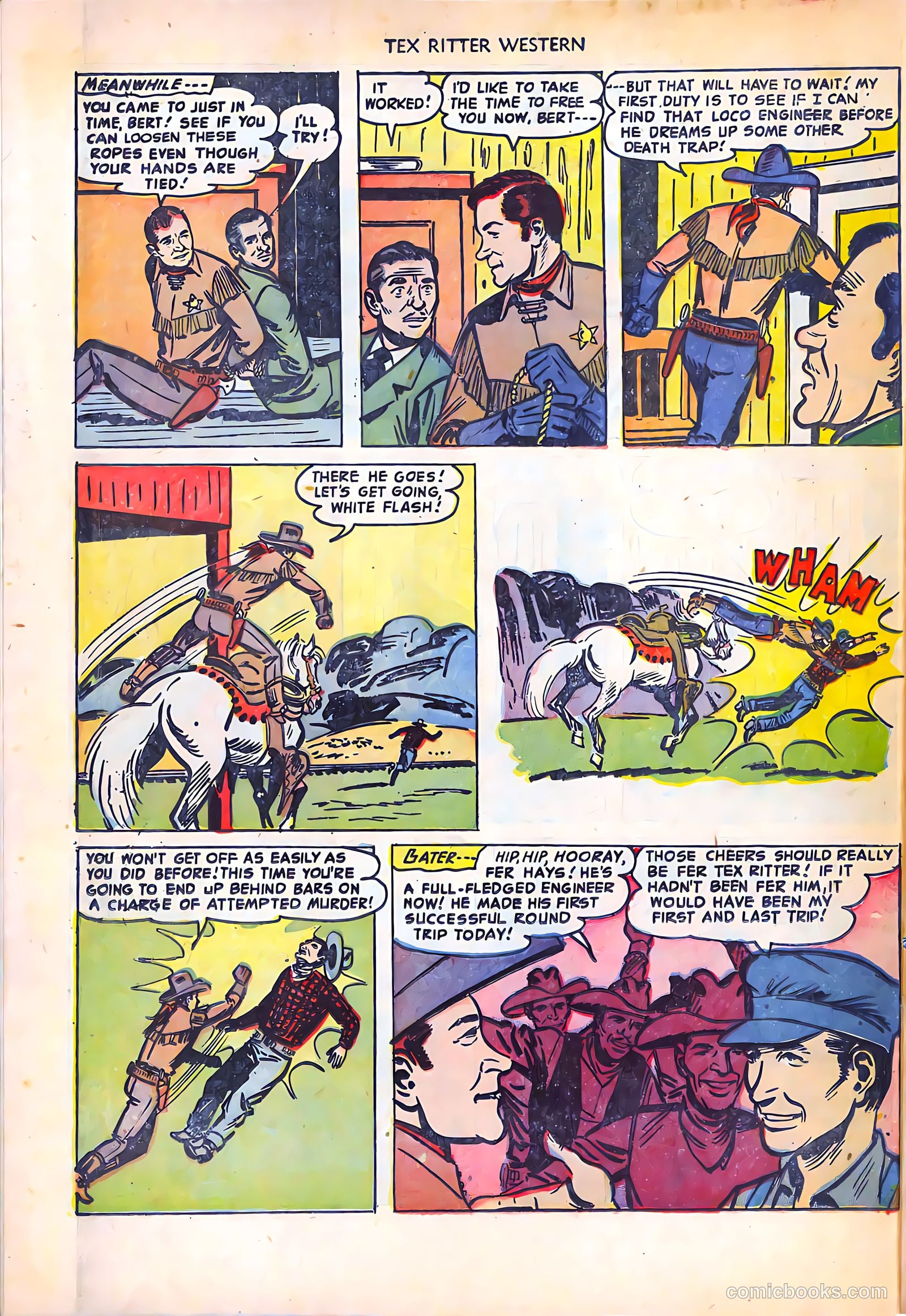 Tex Ritter Western #16 (1953) — page 34 of 36