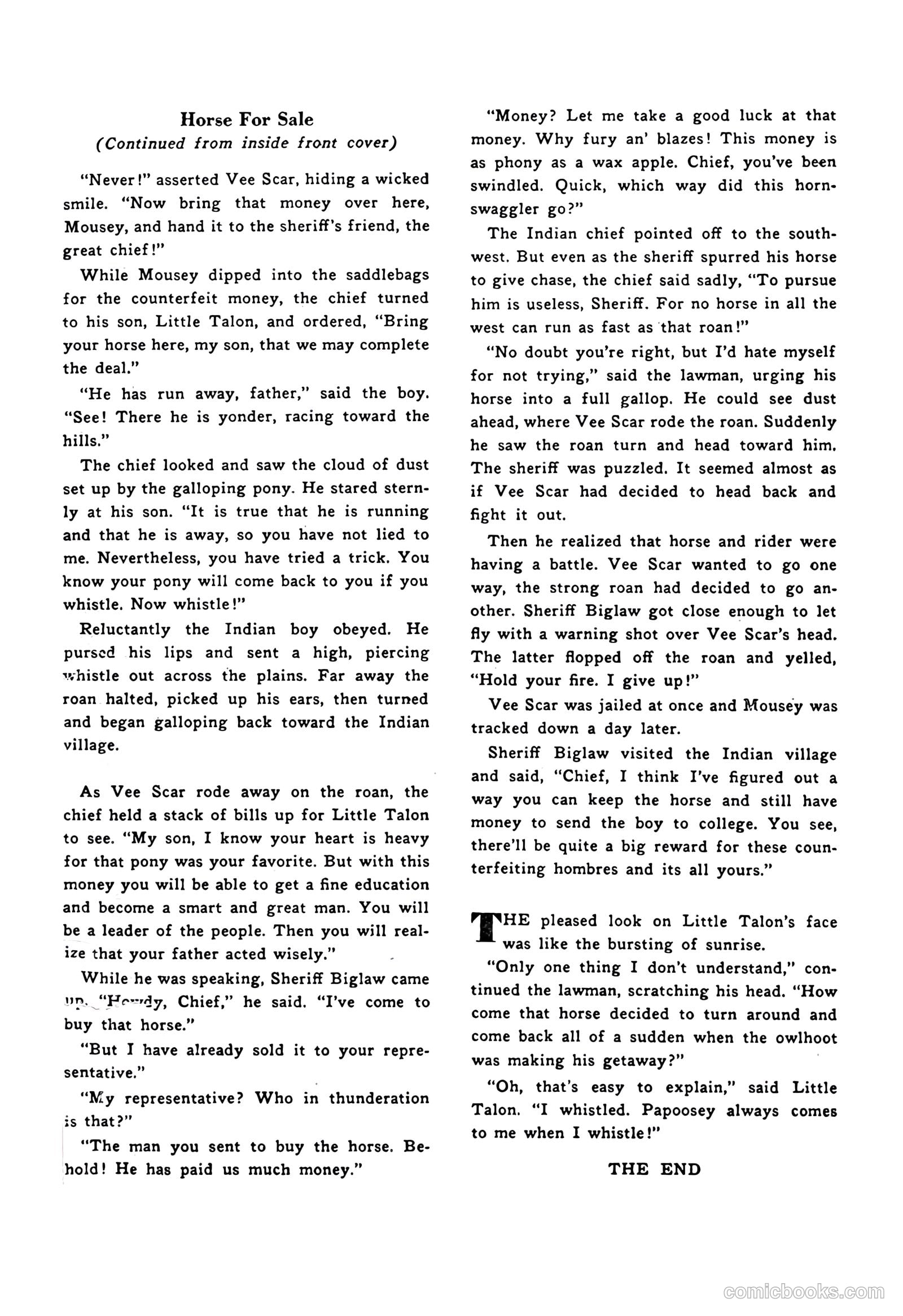 Tex Ritter Western #16 (1953) — page 35 of 36