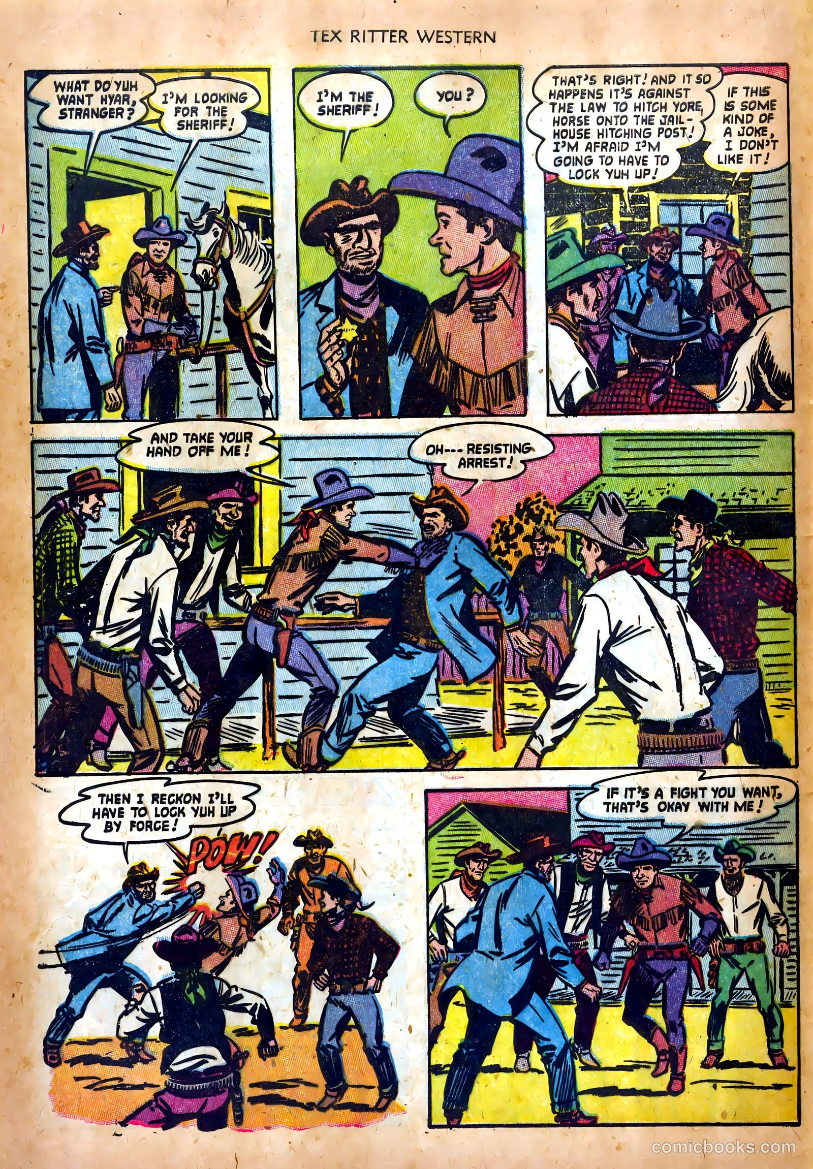 Tex Ritter Western #17 (1953) — page 8 of 36