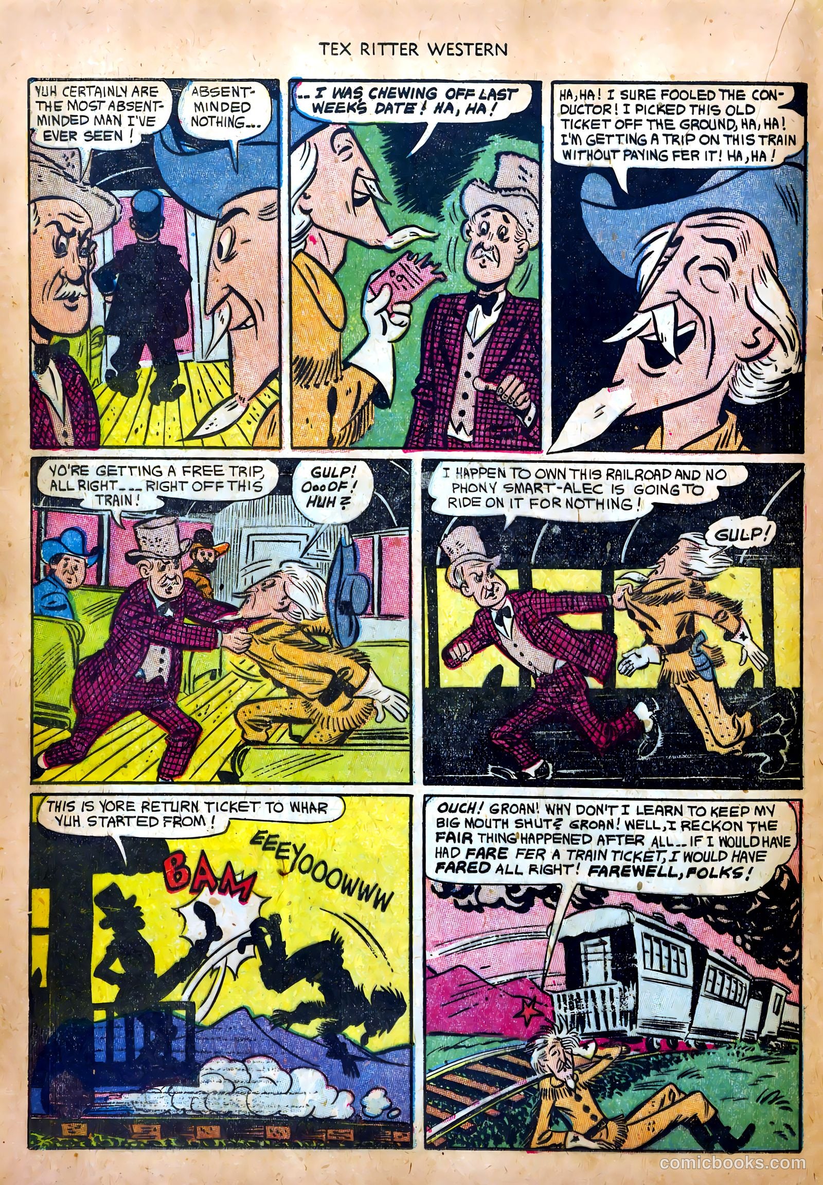 Tex Ritter Western #17 (1953) — page 20 of 36