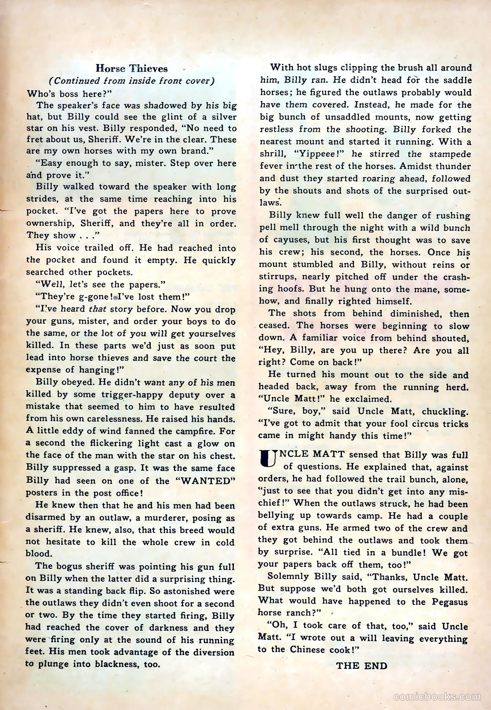 Tex Ritter Western #17 (1953) — page 35 of 36