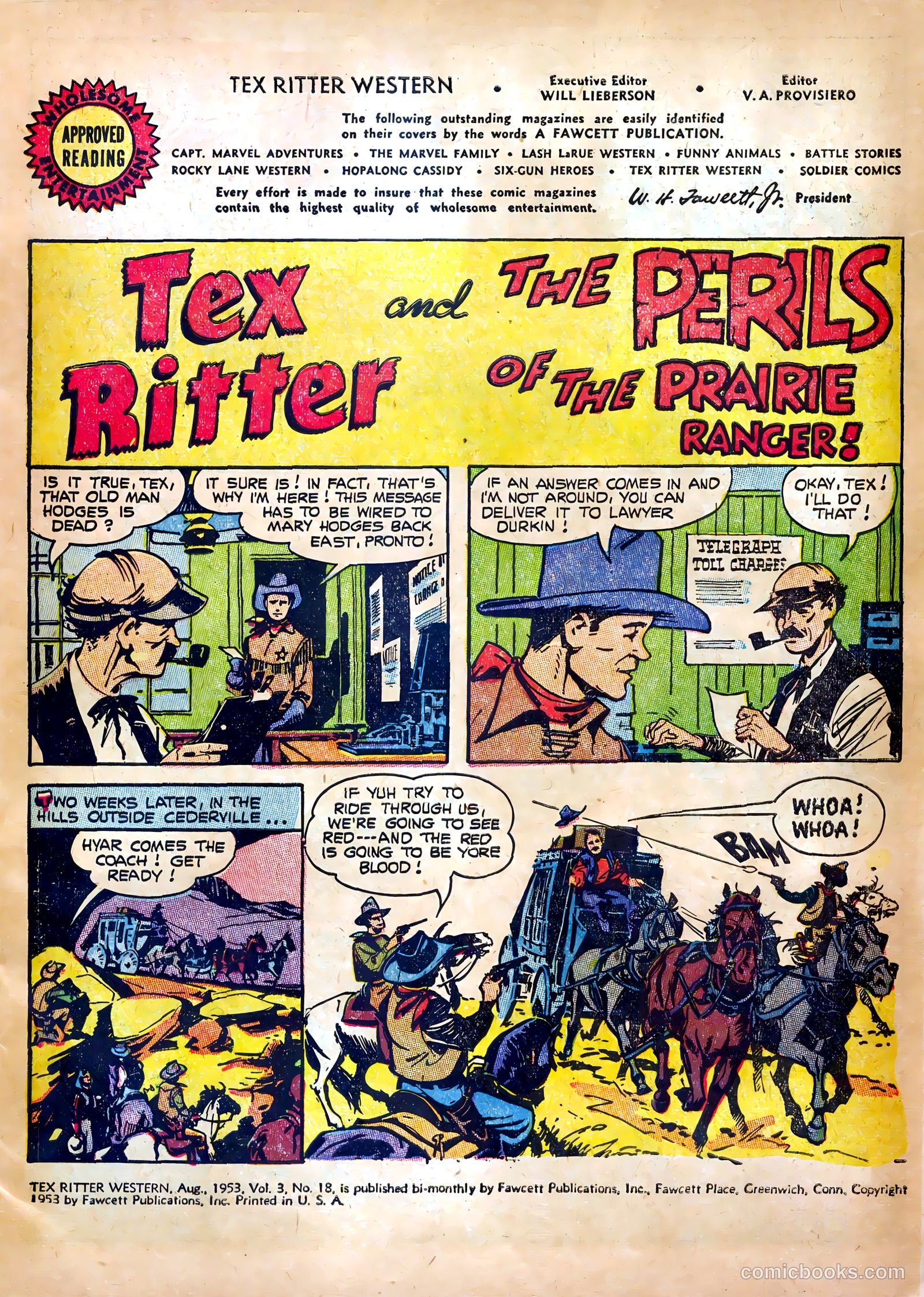 Tex Ritter Western #18 (1953) — page 3 of 36