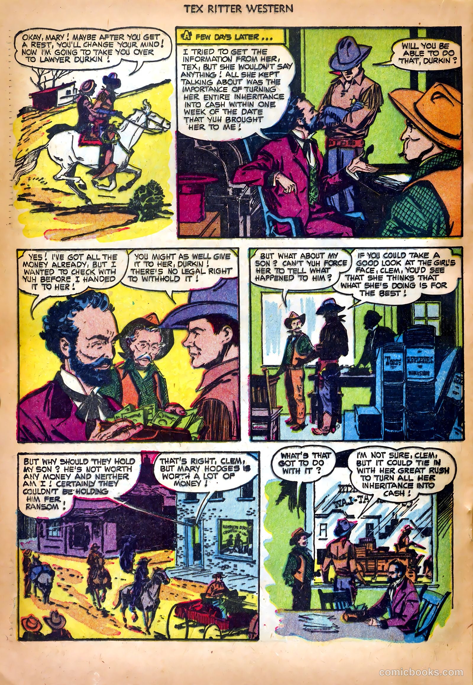 Tex Ritter Western #18 (1953) — page 20 of 36