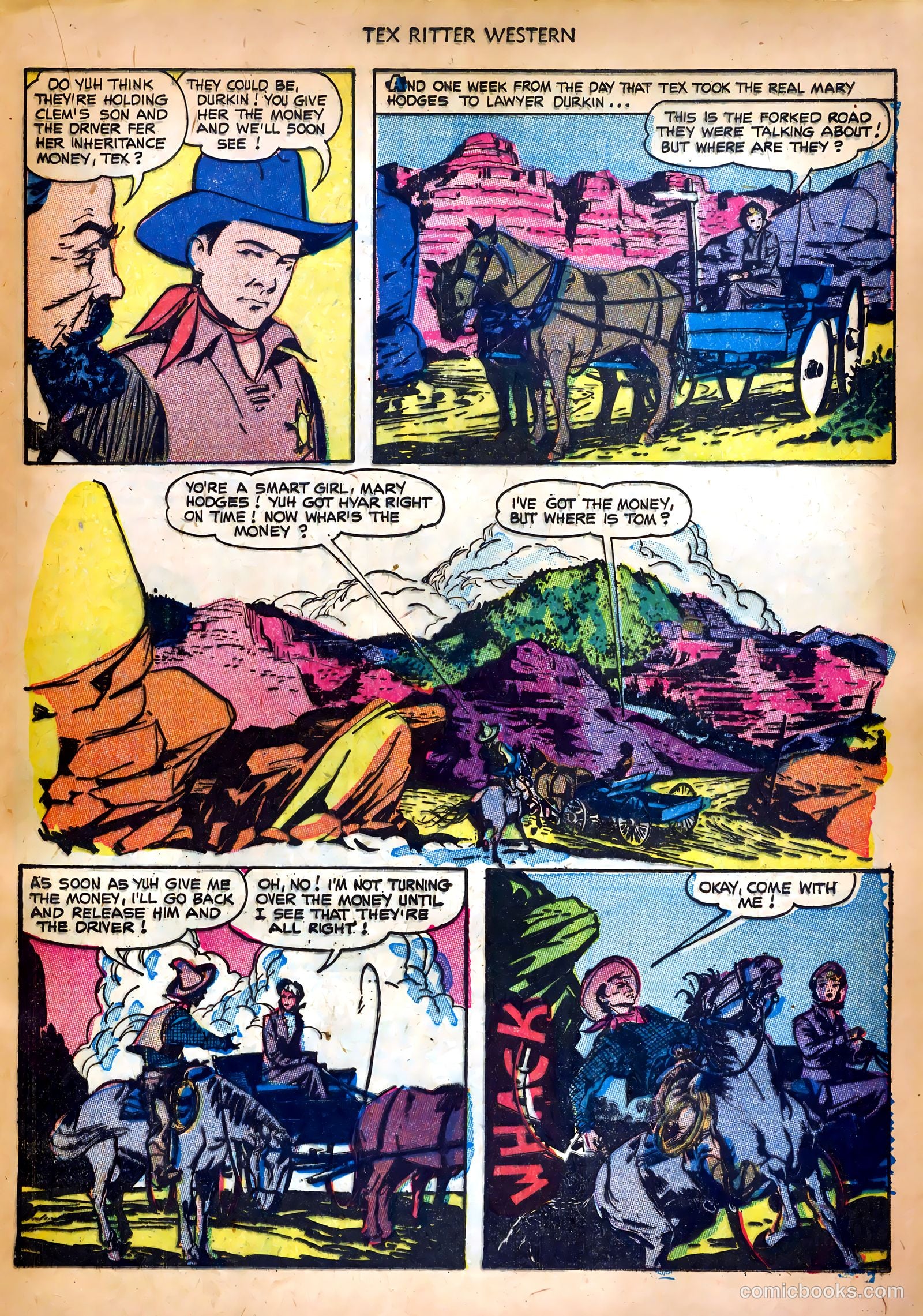 Tex Ritter Western #18 (1953) — page 21 of 36