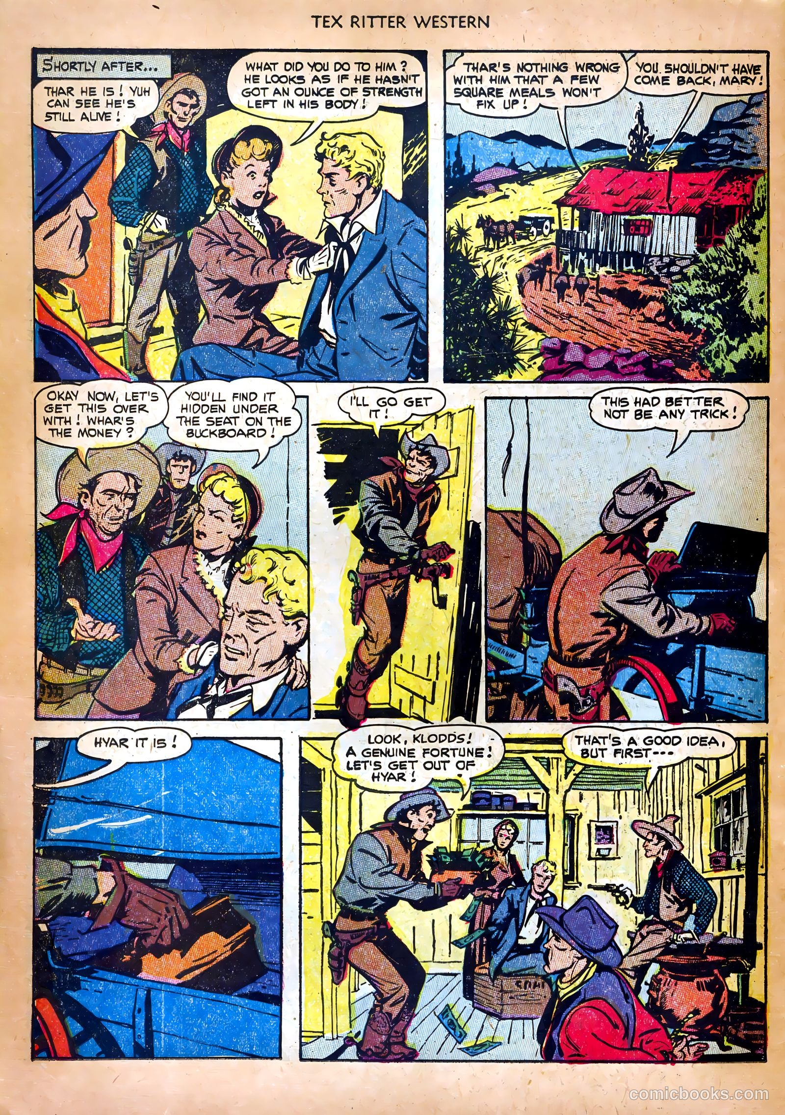 Tex Ritter Western #18 (1953) — page 22 of 36