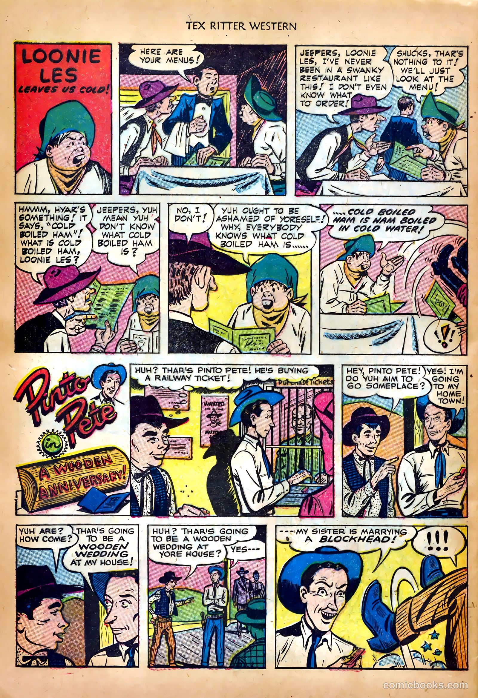 Tex Ritter Western #18 (1953) — page 28 of 36