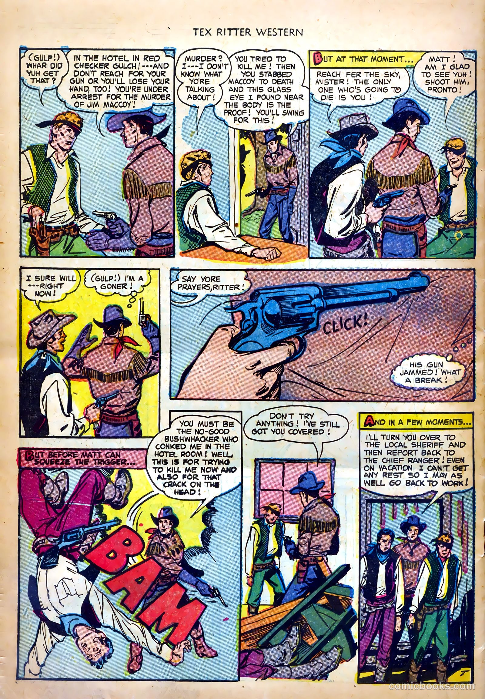 Tex Ritter Western #19 (1953) — page 34 of 36