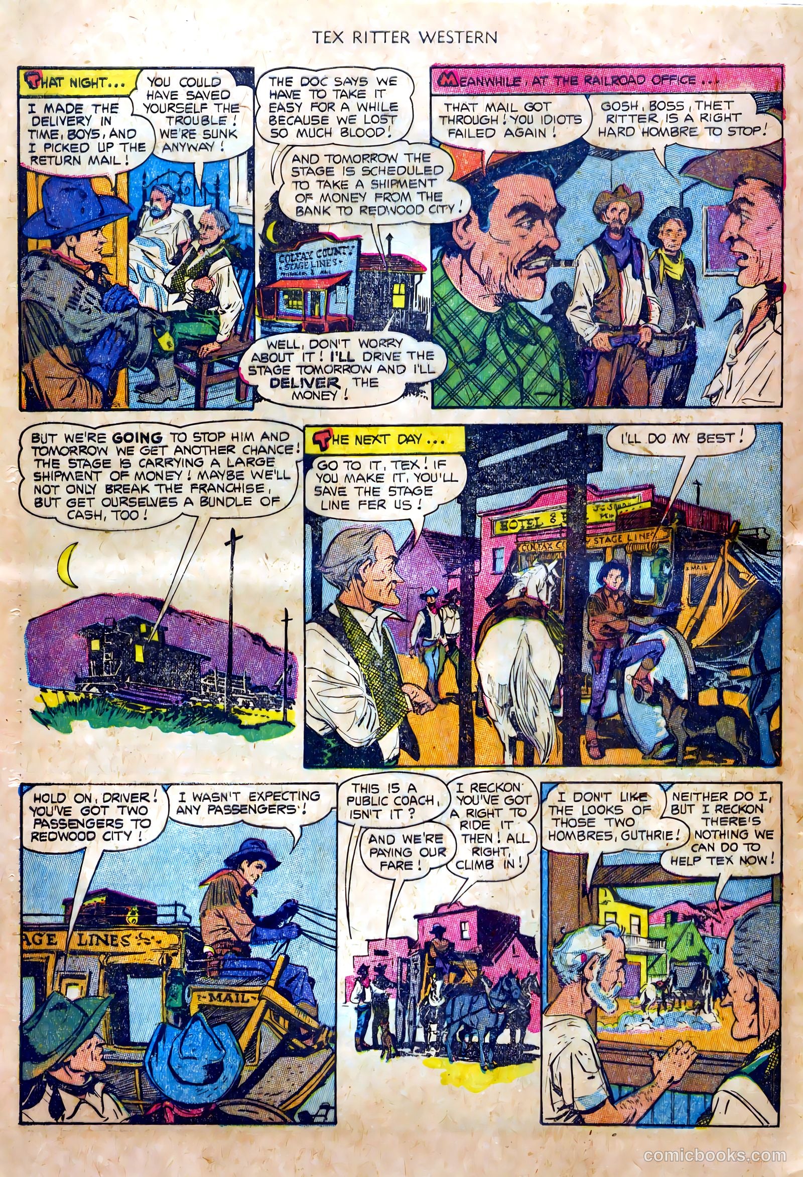 Tex Ritter Western #20 (1954) — page 8 of 36