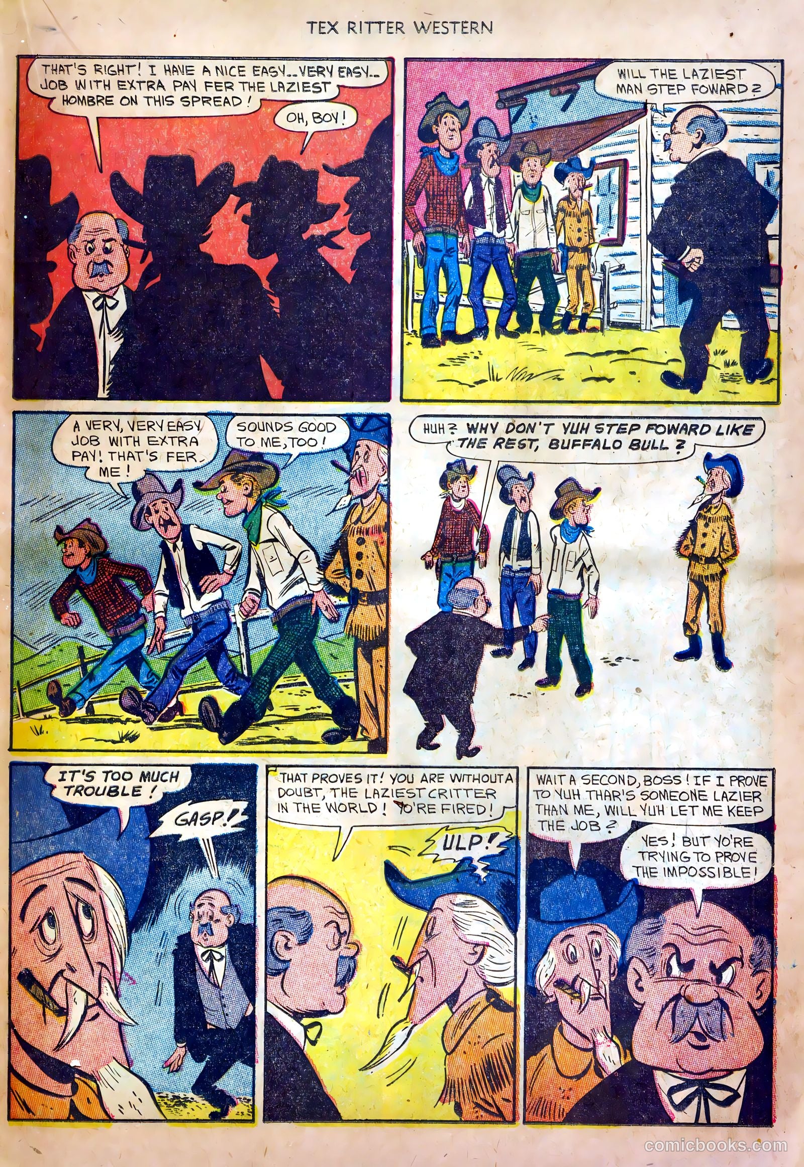 Tex Ritter Western #20 (1954) — page 19 of 36