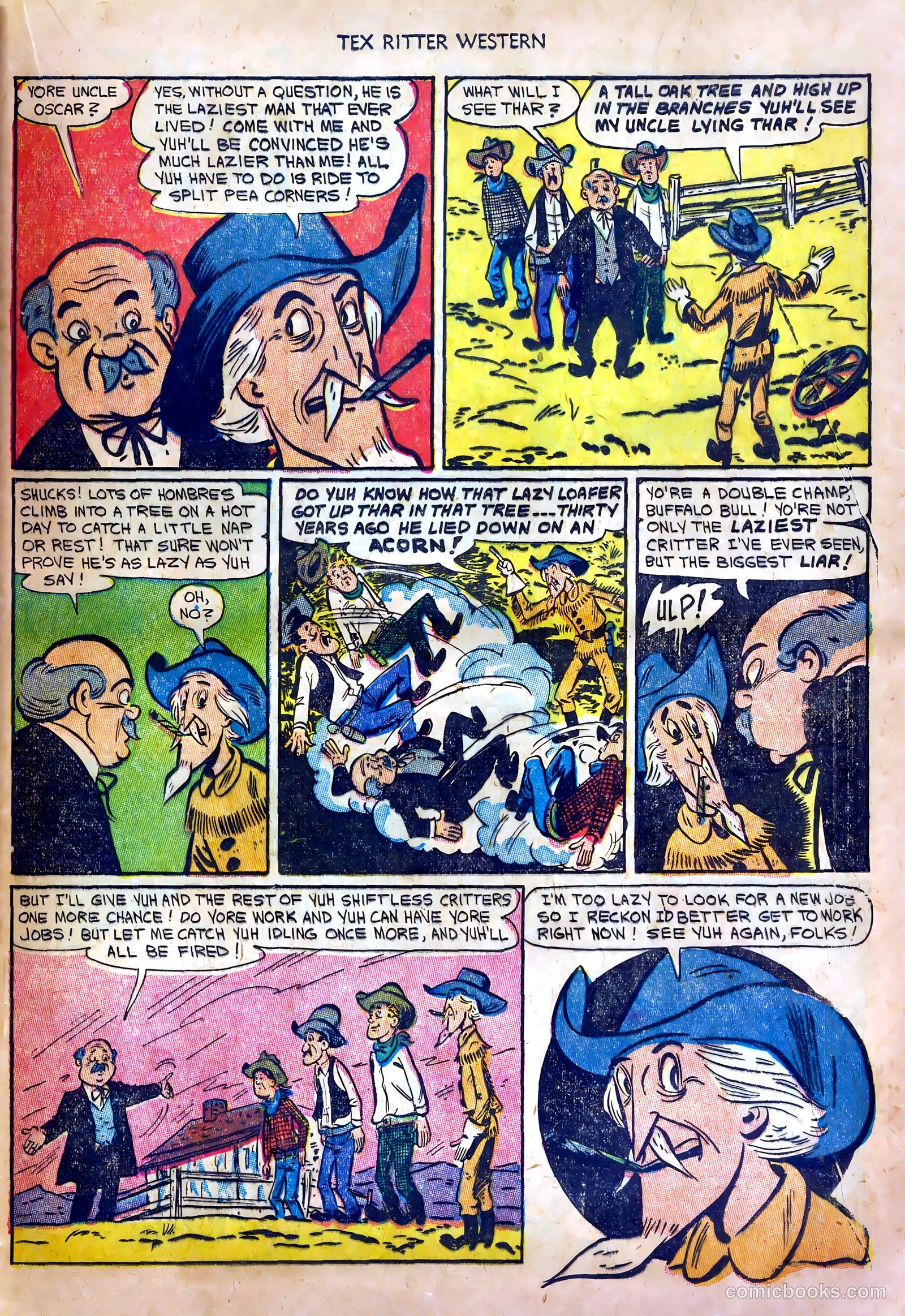 Tex Ritter Western #20 (1954) — page 21 of 36