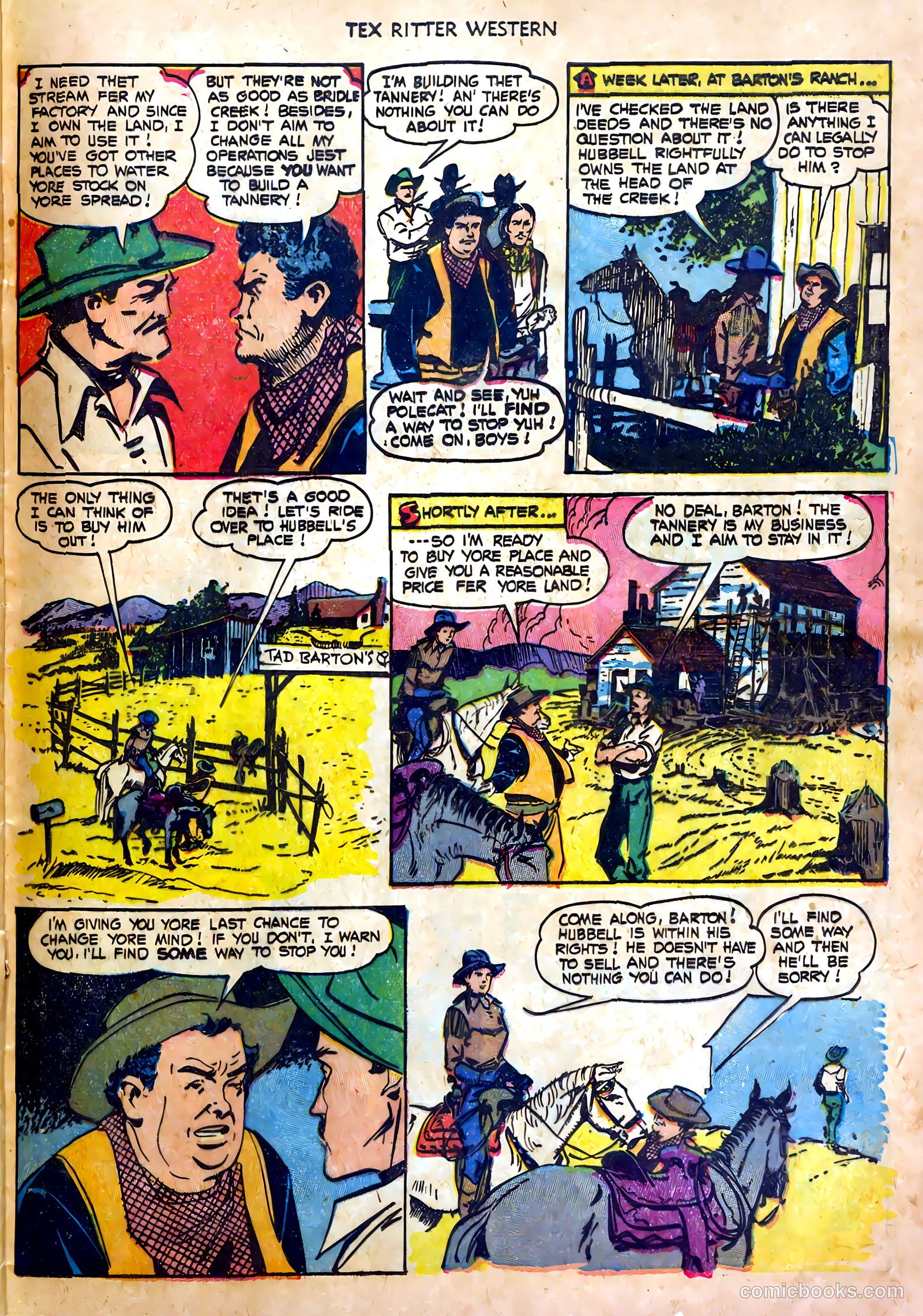 Tex Ritter Western #20 (1954) — page 25 of 36