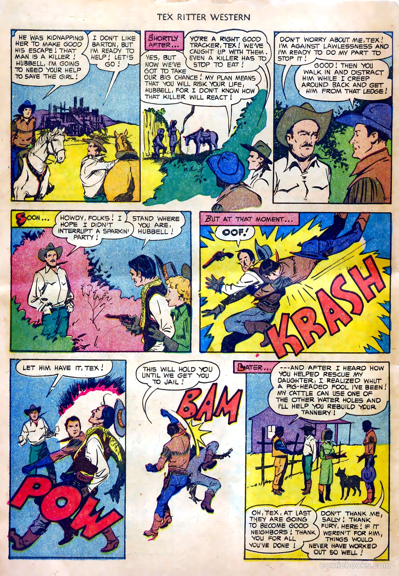 Tex Ritter Western #20 (1954) — page 34 of 36