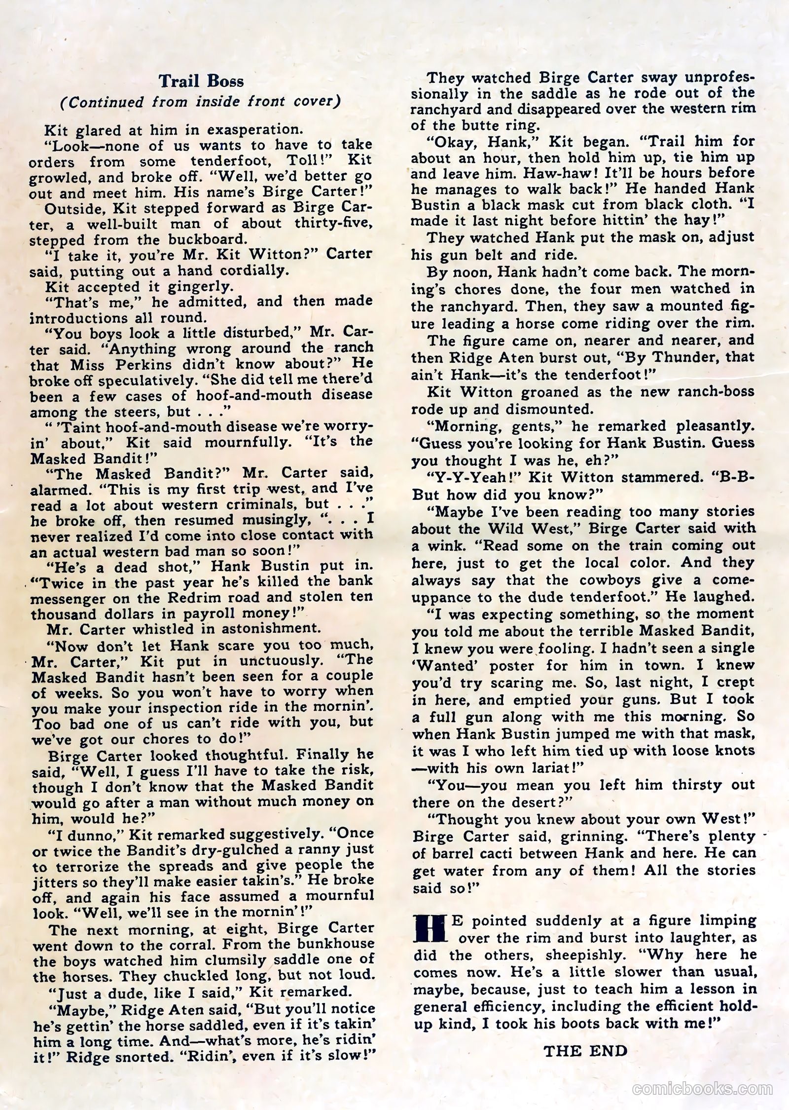 Tex Ritter Western #20 (1954) — page 35 of 36