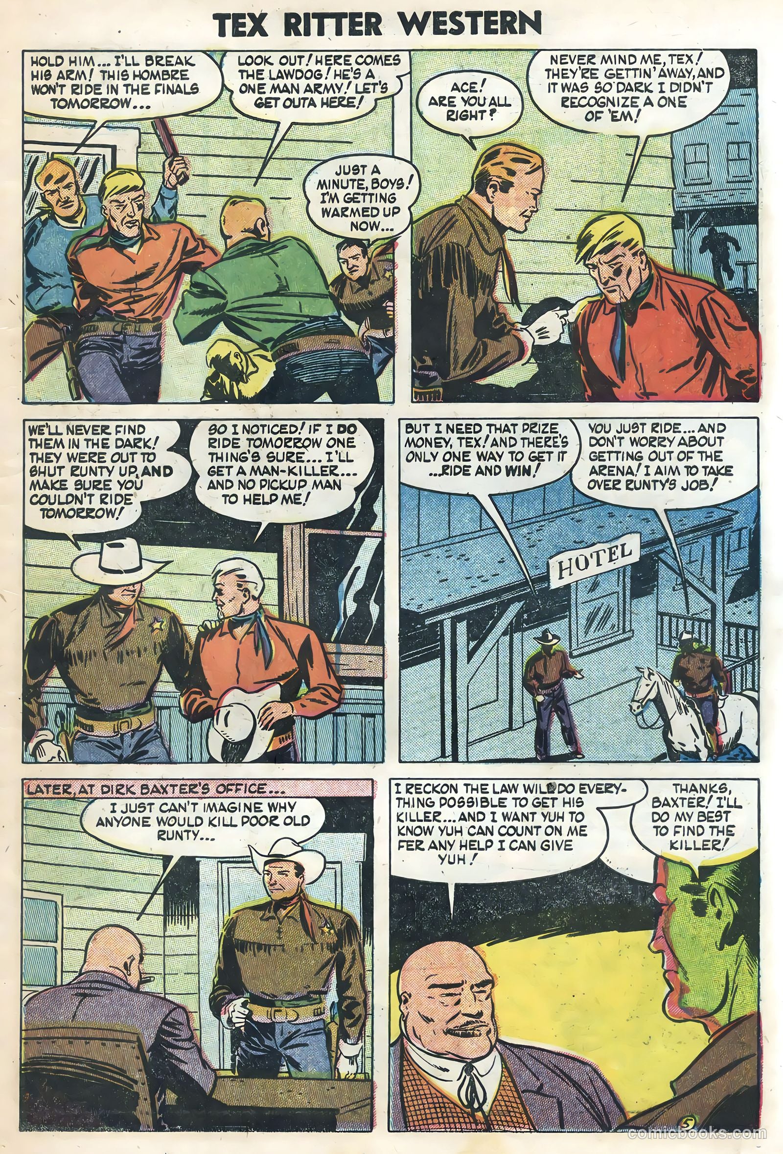 Tex Ritter Western #21 (1954) — page 7 of 36