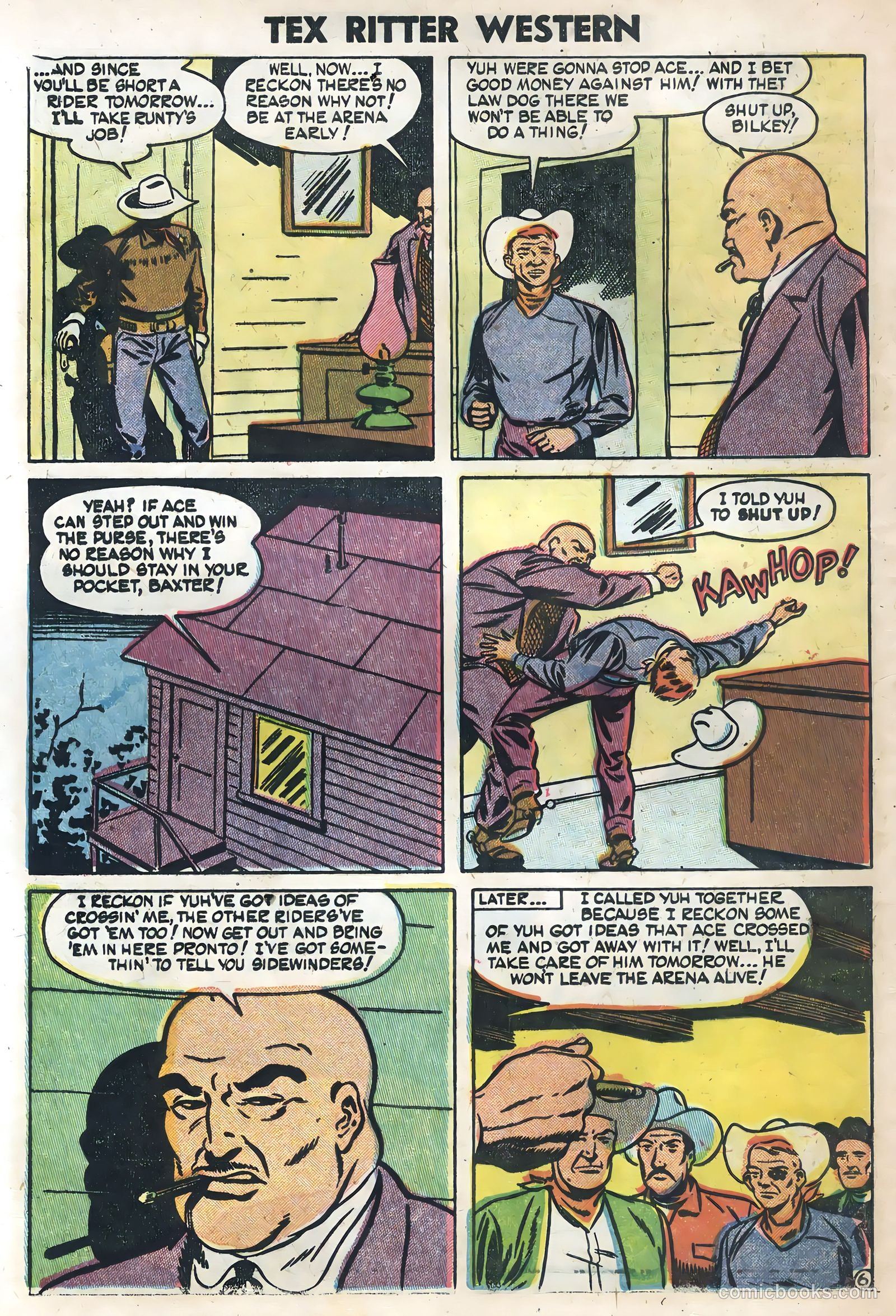 Tex Ritter Western #21 (1954) — page 8 of 36