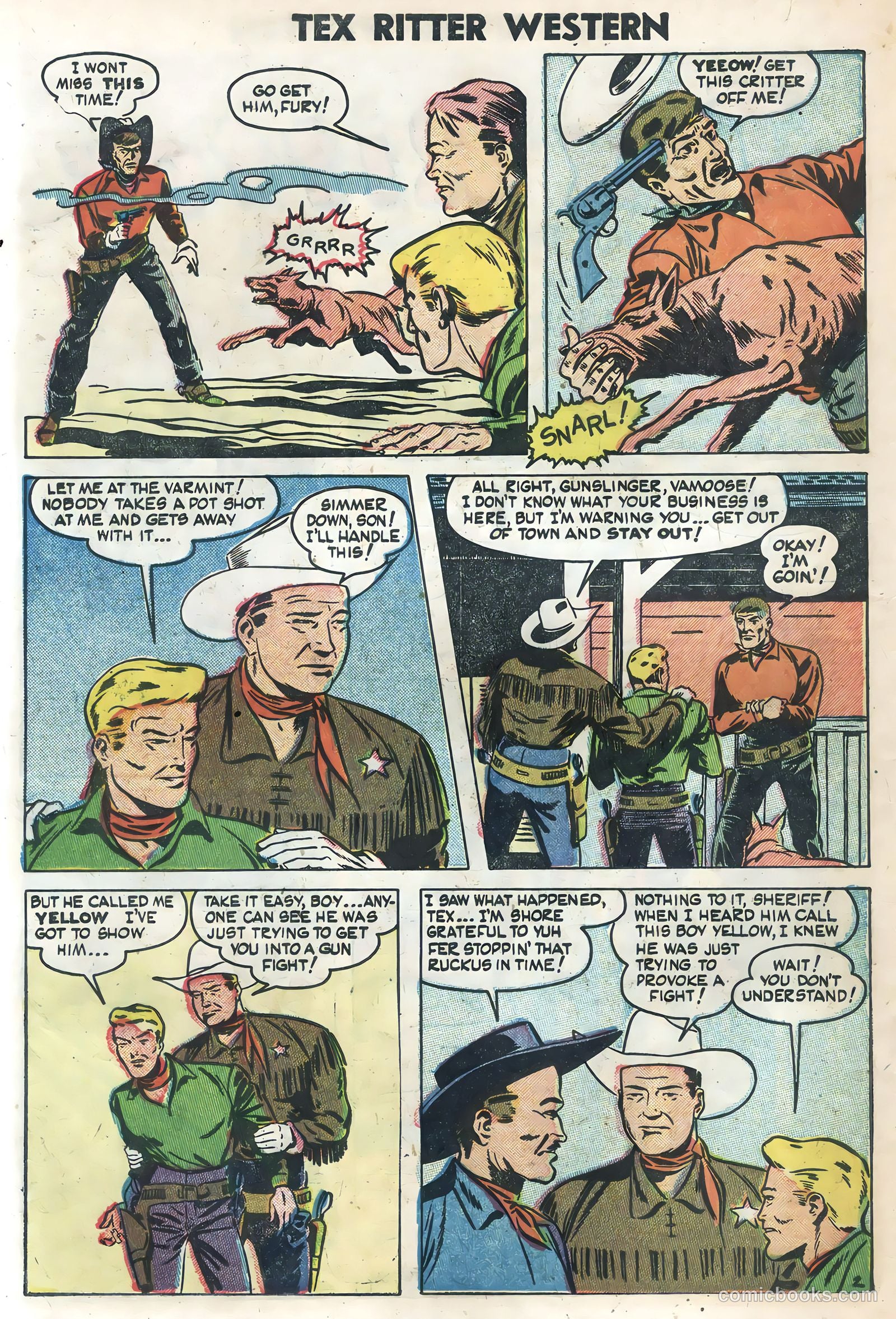 Tex Ritter Western #21 (1954) — page 18 of 36