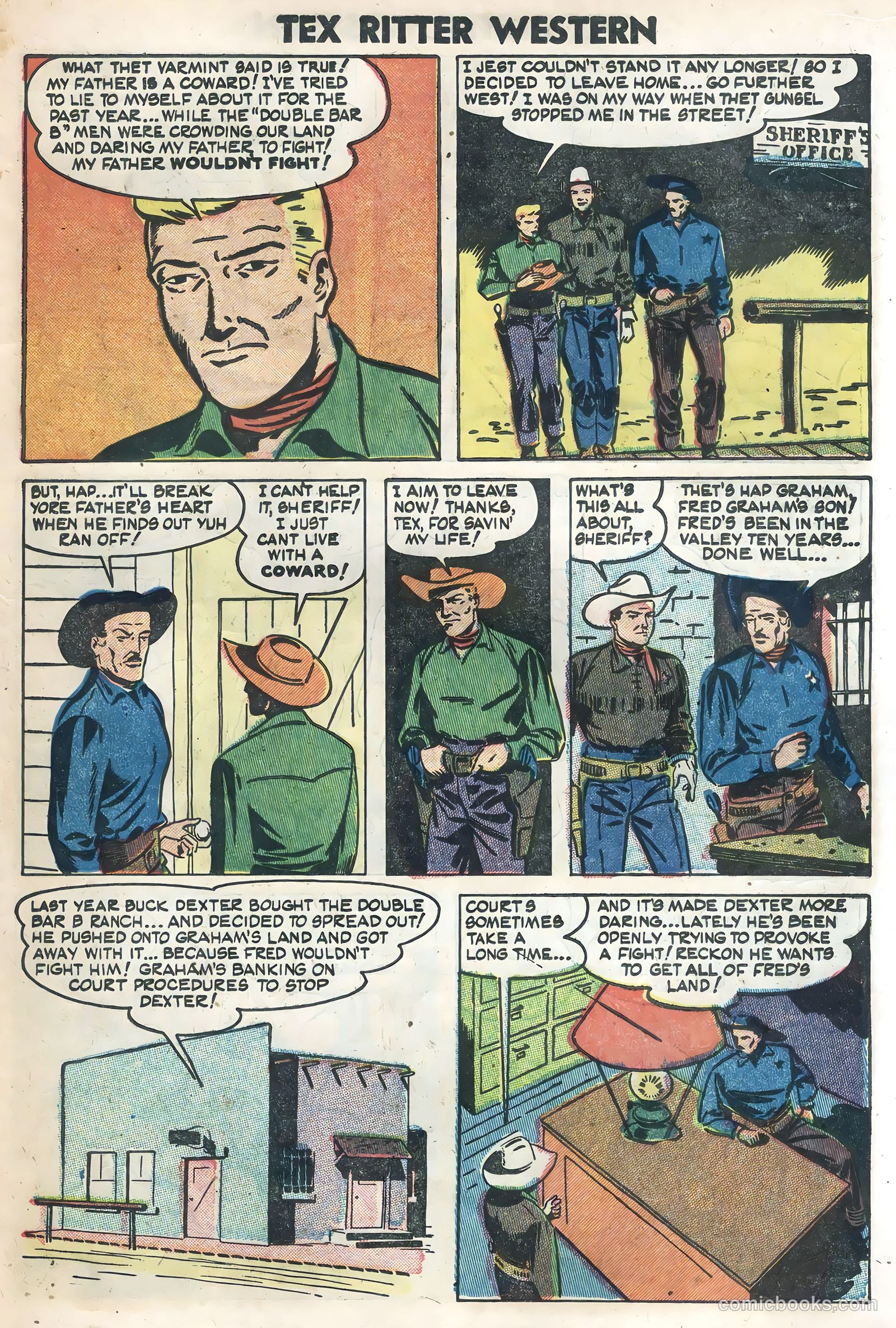 Tex Ritter Western #21 (1954) — page 19 of 36