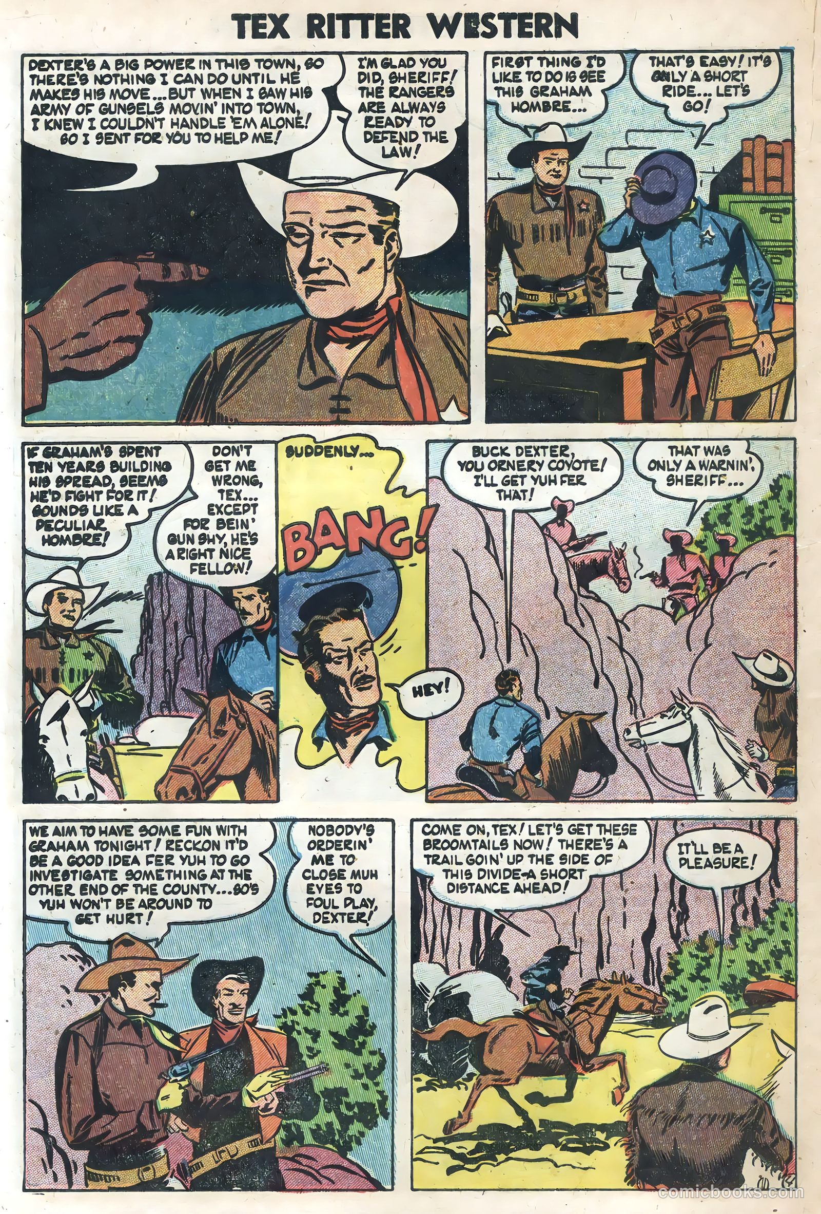 Tex Ritter Western #21 (1954) — page 20 of 36