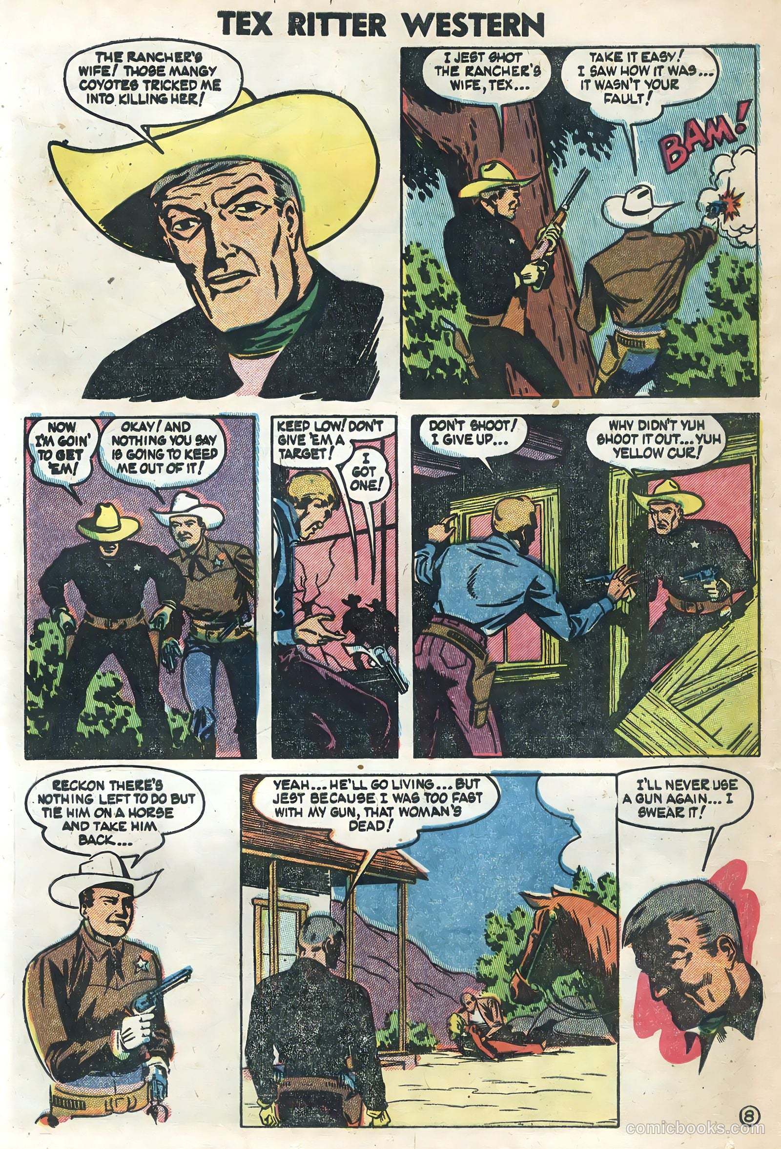Tex Ritter Western #21 (1954) — page 24 of 36