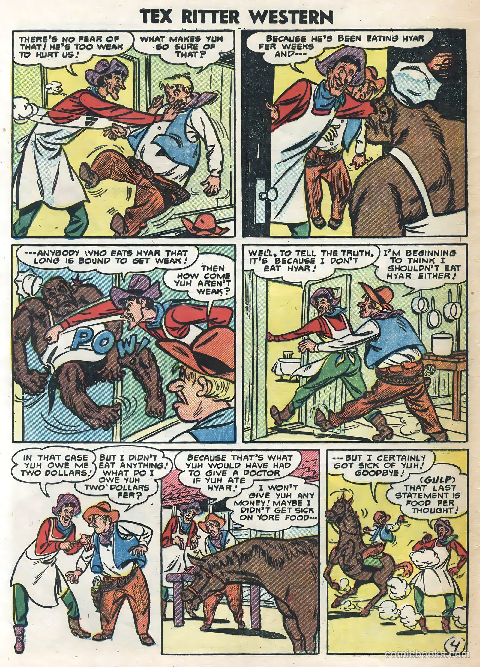 Tex Ritter Western #21 (1954) — page 32 of 36