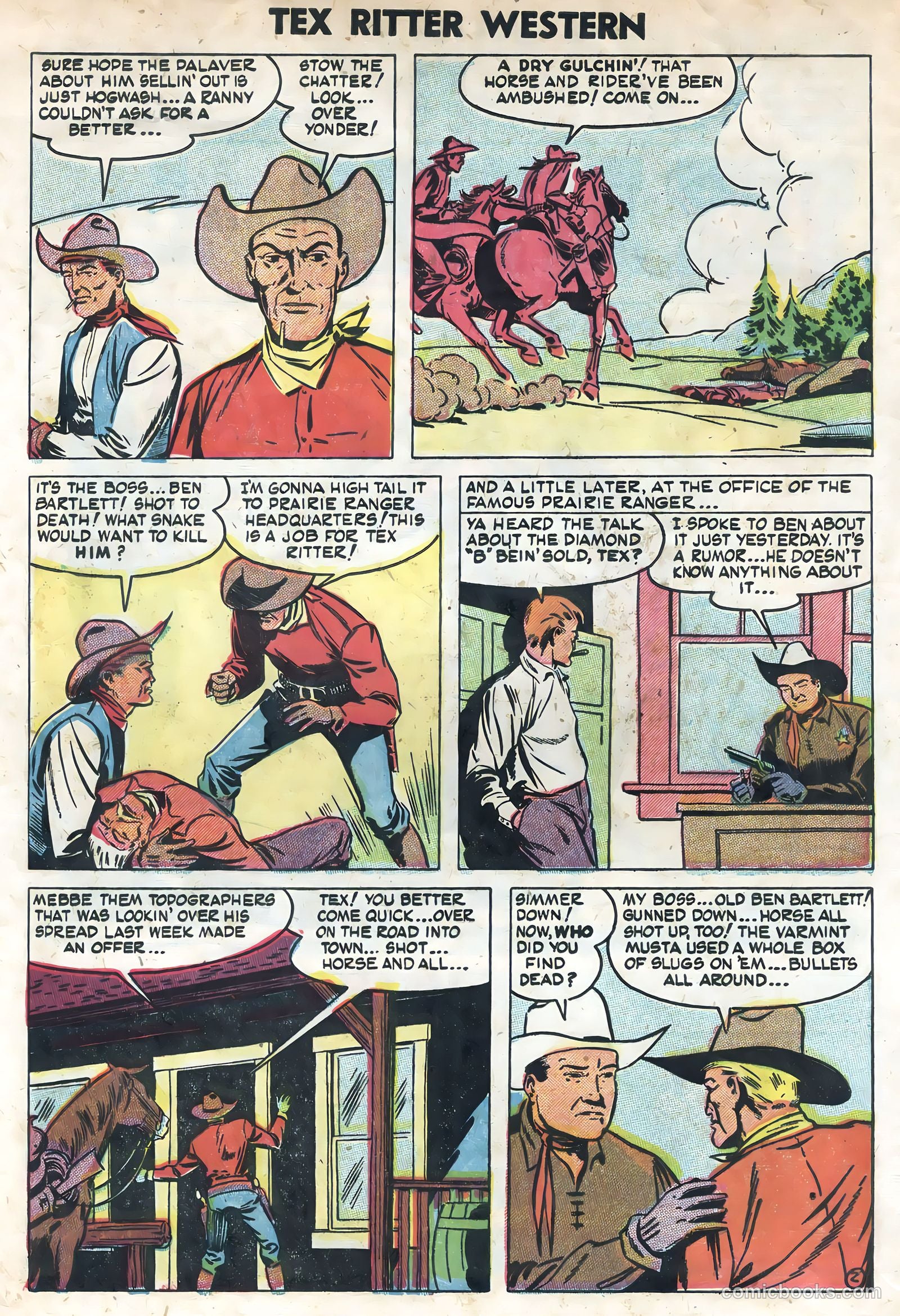 Tex Ritter Western #22 (1954) — page 4 of 36