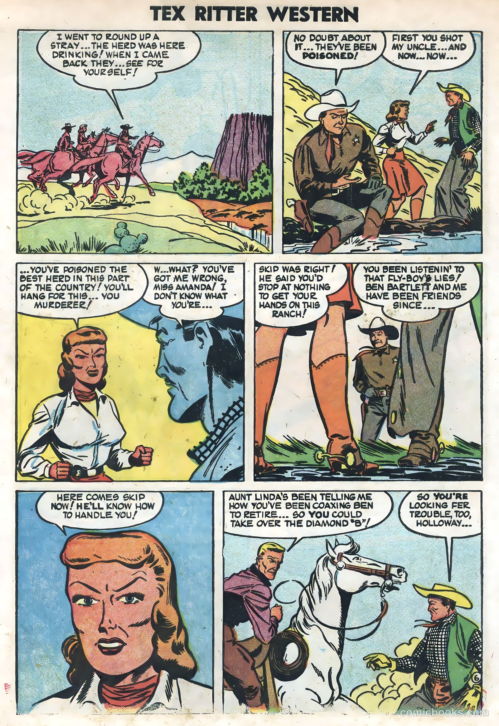 Tex Ritter Western #22 (1954) — page 8 of 36