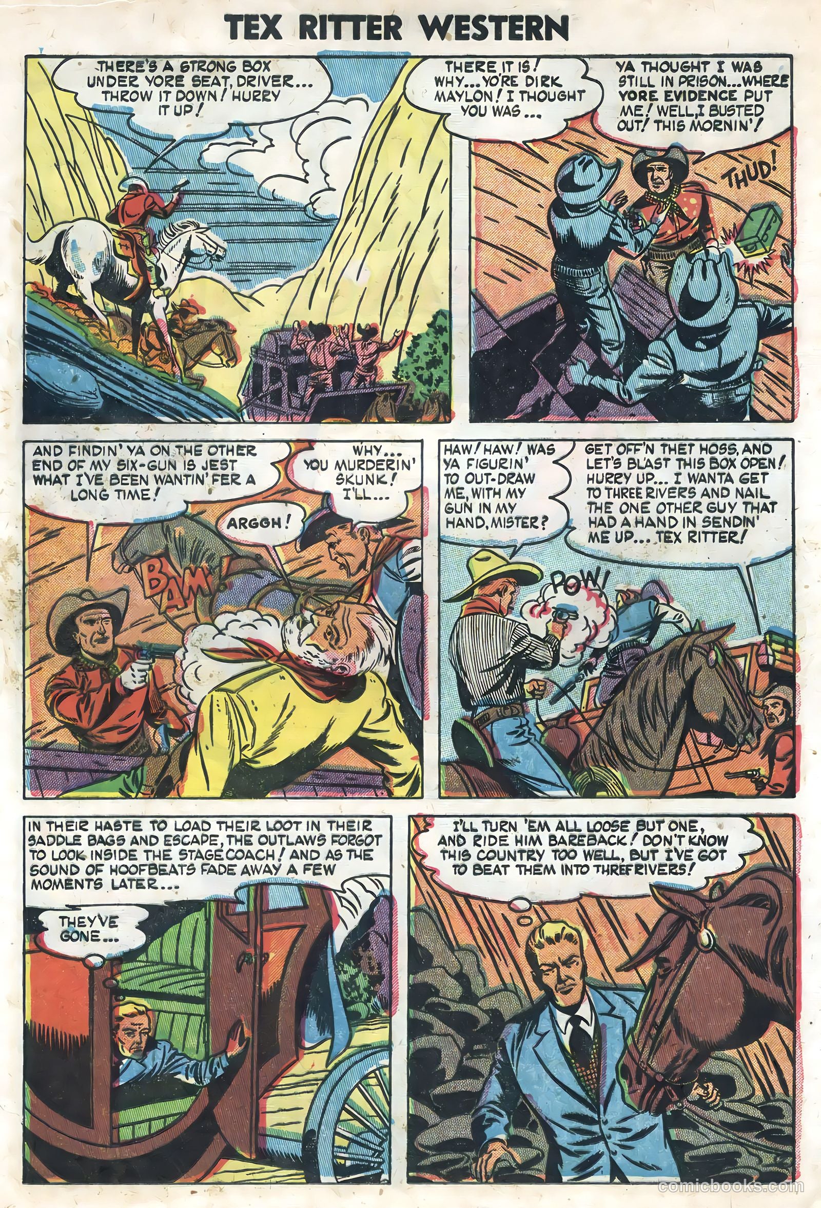 Tex Ritter Western #22 (1954) — page 16 of 36